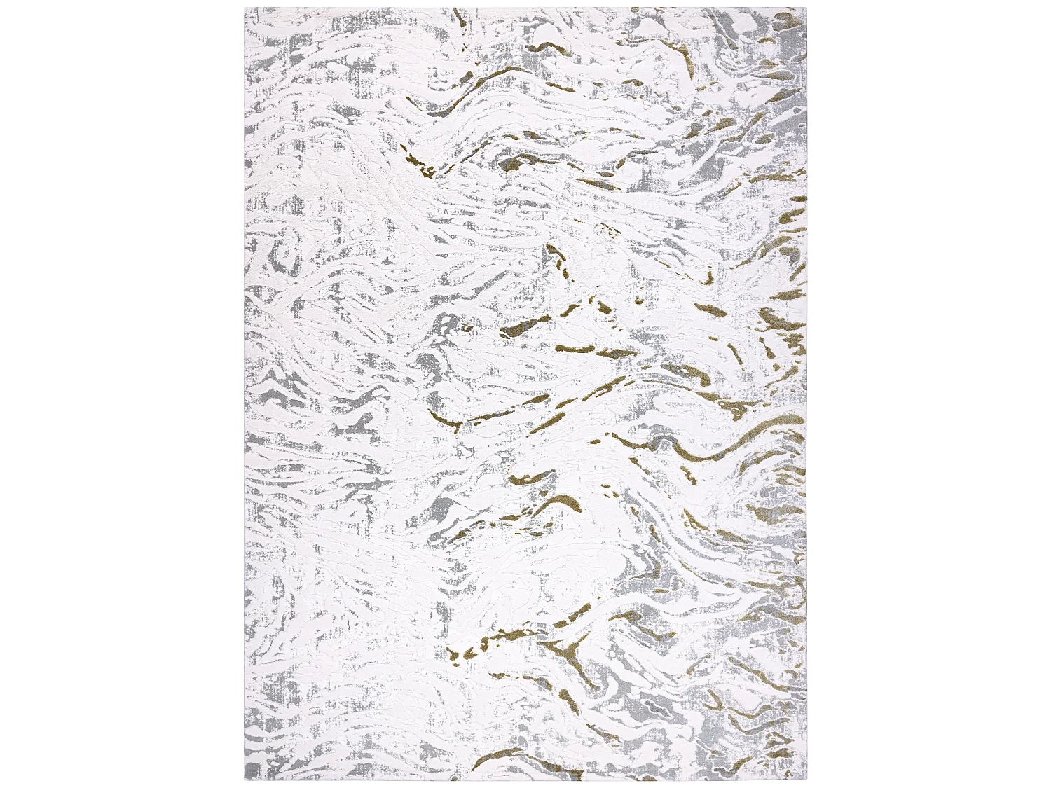 Tapis ACRYLIQUE DIZAYN 123 gris clair / vert 80x150 cm