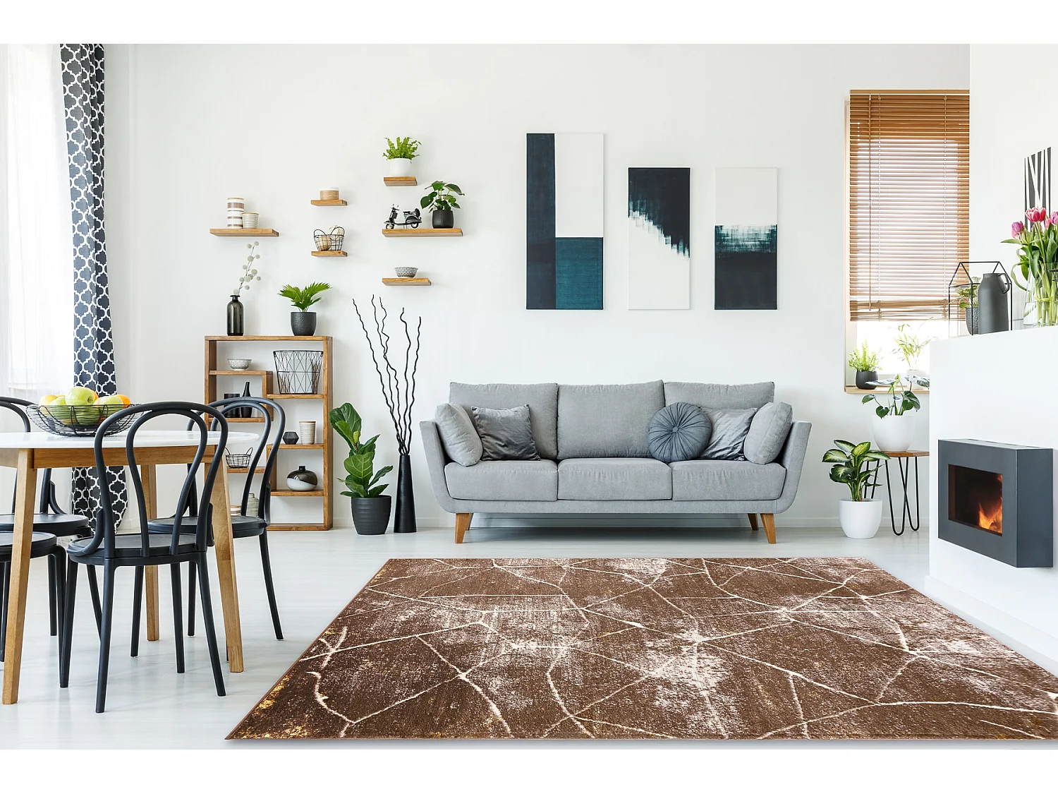 Tapijt MEFE modern 2783 marmeren , - Structureel, twee poolhoogte , do 140x190 cm