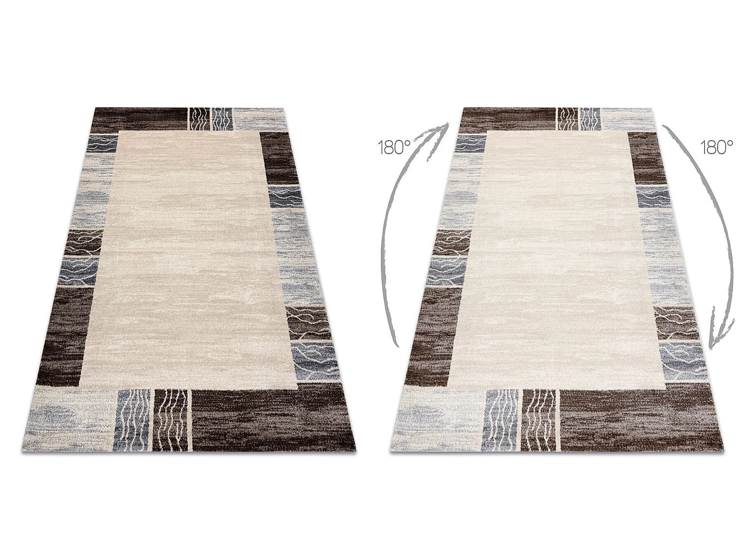 Tapis SOFT 6460 T70 13 blanc / crème 80x150 cm