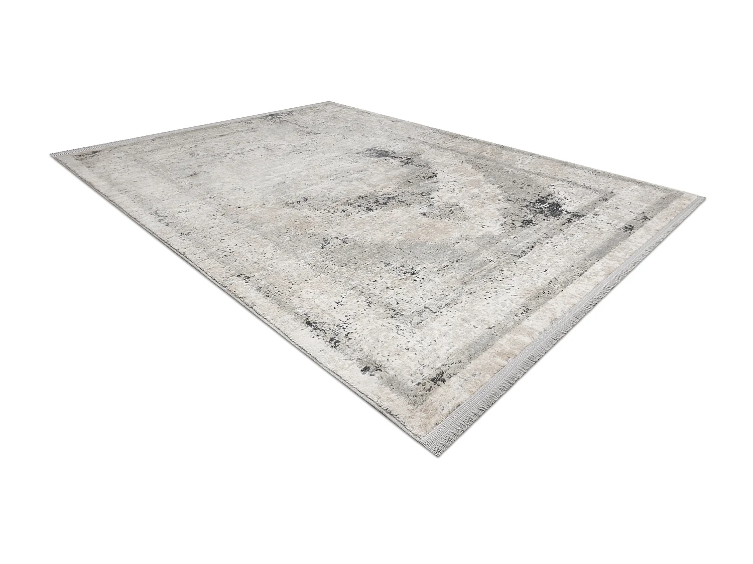 Tapis TULS structural, franges 51321 vintage, Cadre, Rosette beige / g 140x190 cm