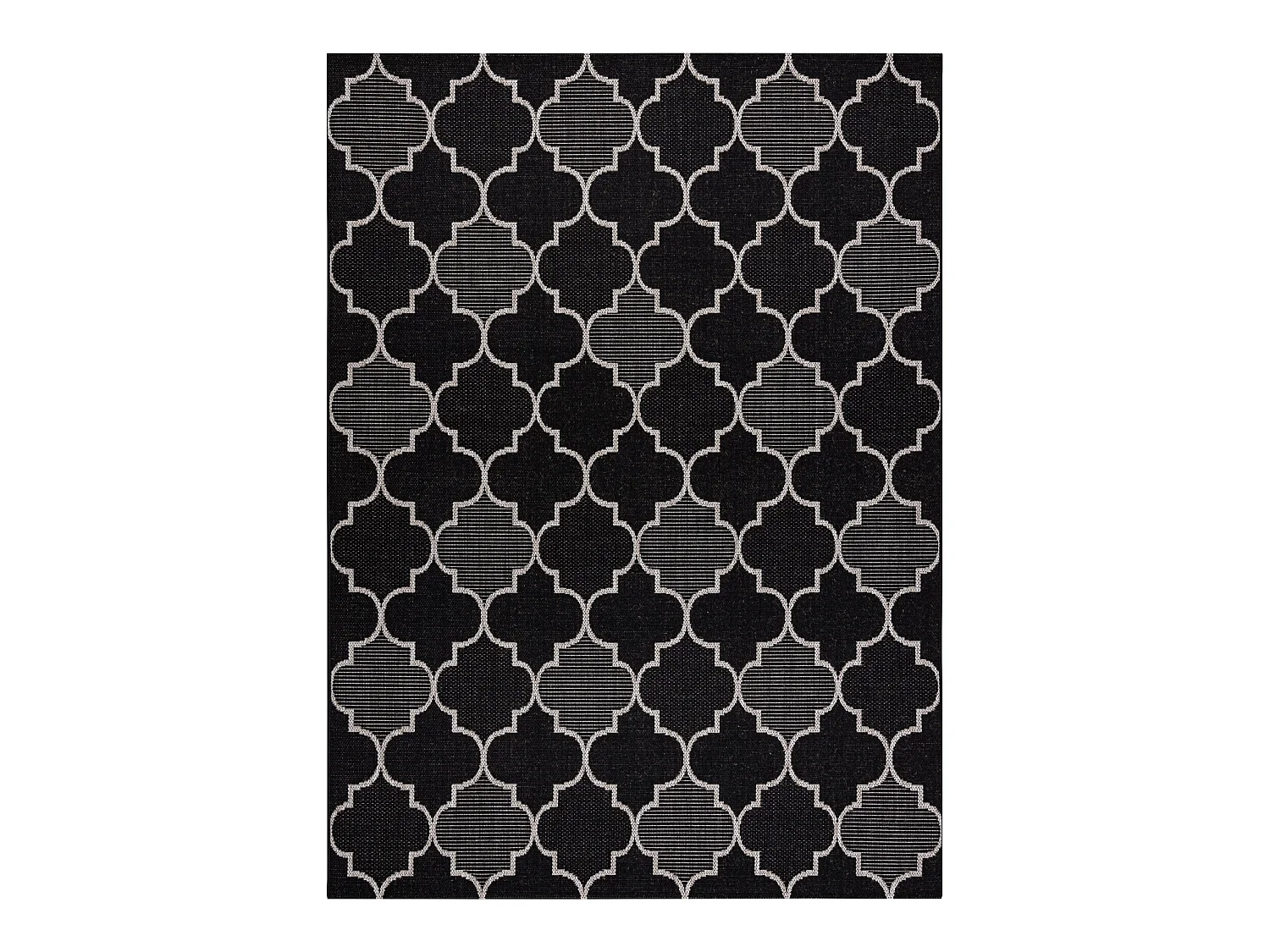 Sisal tapijt SISAL FLOORLUX 20607 , klaver Marokkaanse , trellis zwart 140x200 cm