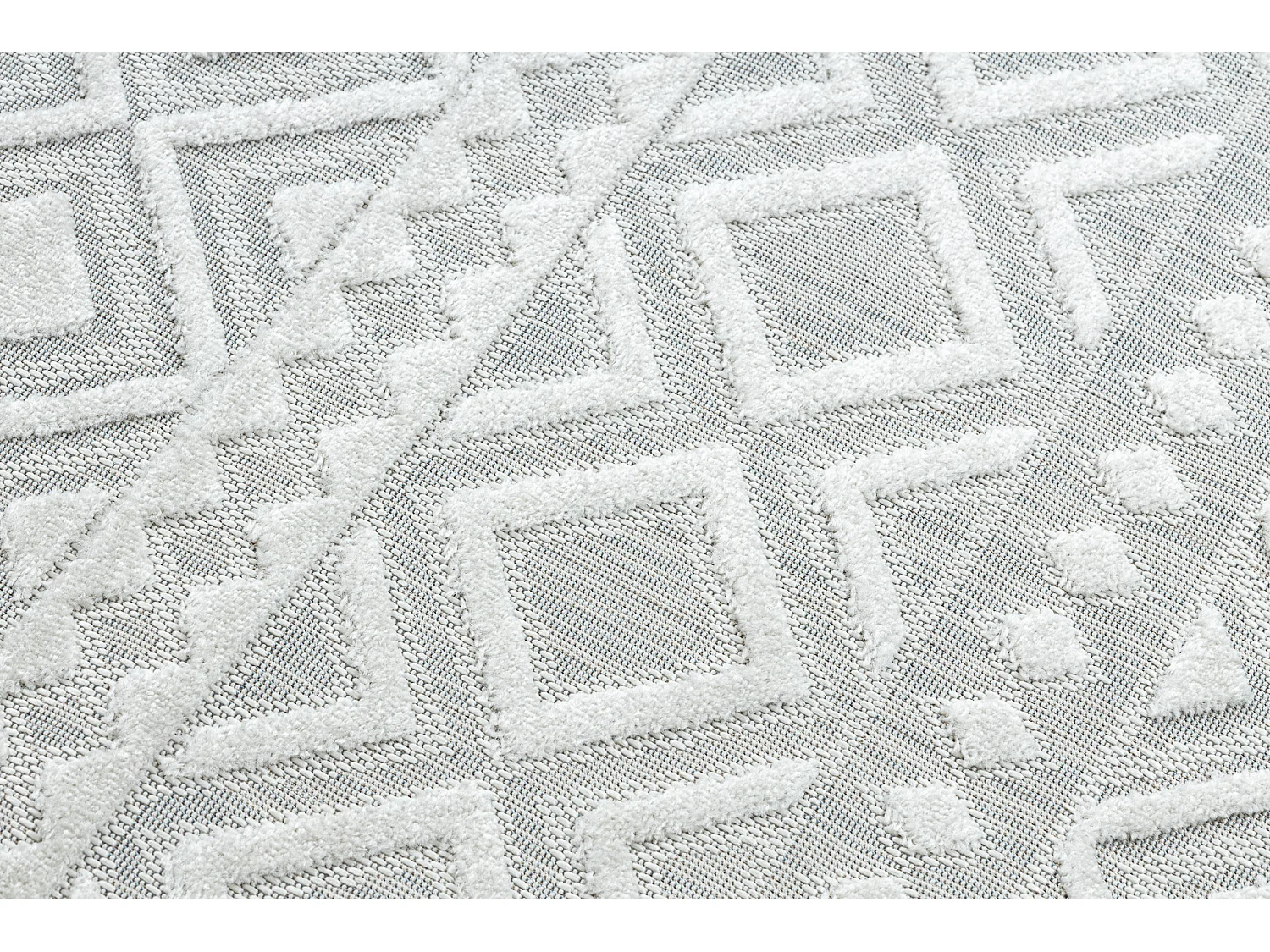 Tapijt Structureel SOLE D3851 Boho, diamanten Plat geweven, twee poolh 80x250 cm