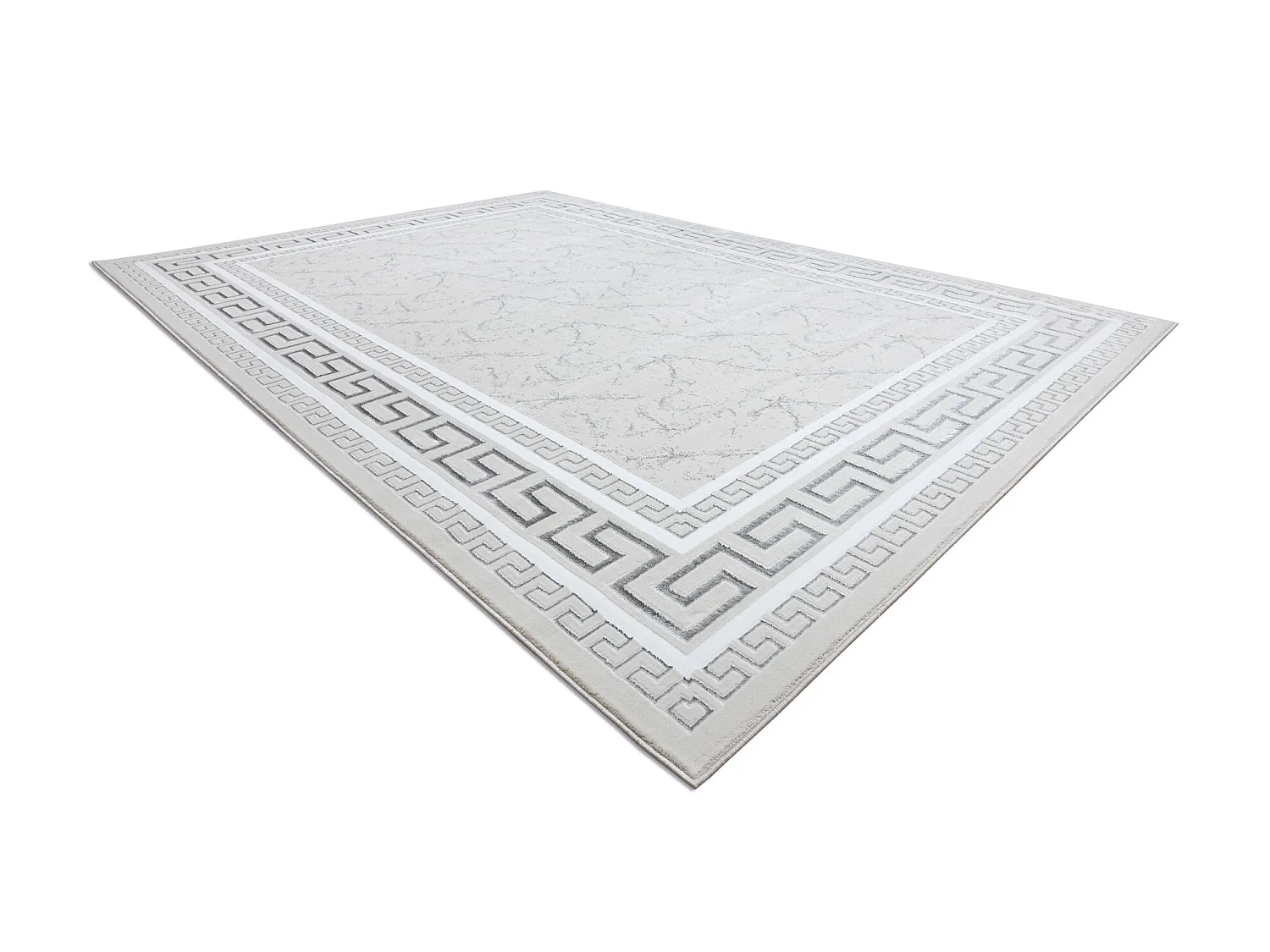 Tapijt GLOSS modern 2813 57 stijlvol, kader, Grieks ivoor / grijskleur 140x190 cm