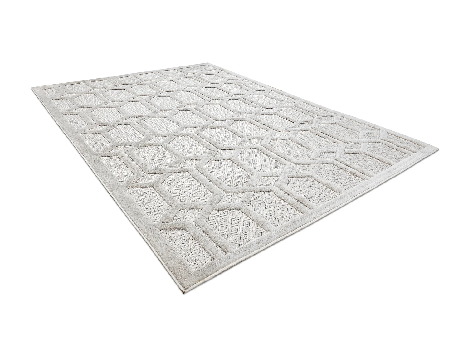Tapijt SANTO SISAL 58385 Ruta, geometrisch beige 140x190 cm