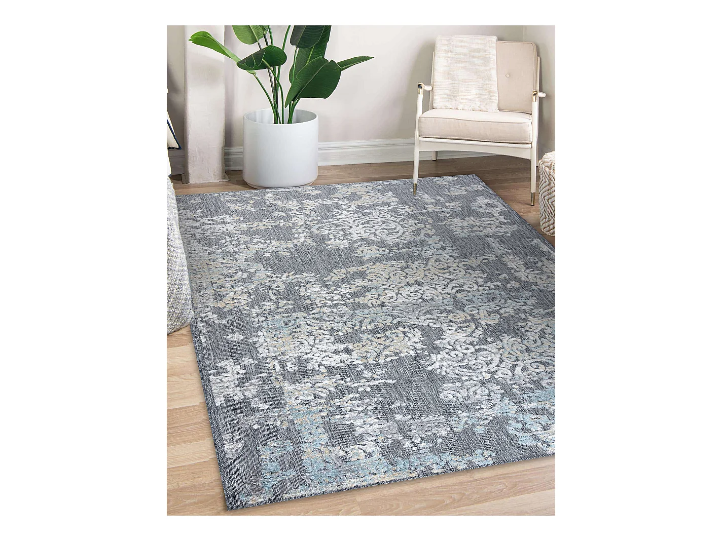Tapijt Structureel SOLE D'3812 Ornament Plat geweven, twee poolhoogte, 120x170 cm