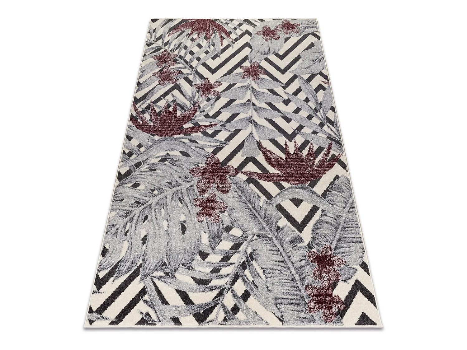 Tapijt HEOS 78540 crème / kastanjebruin blad motief JUNGLE 120x170 cm