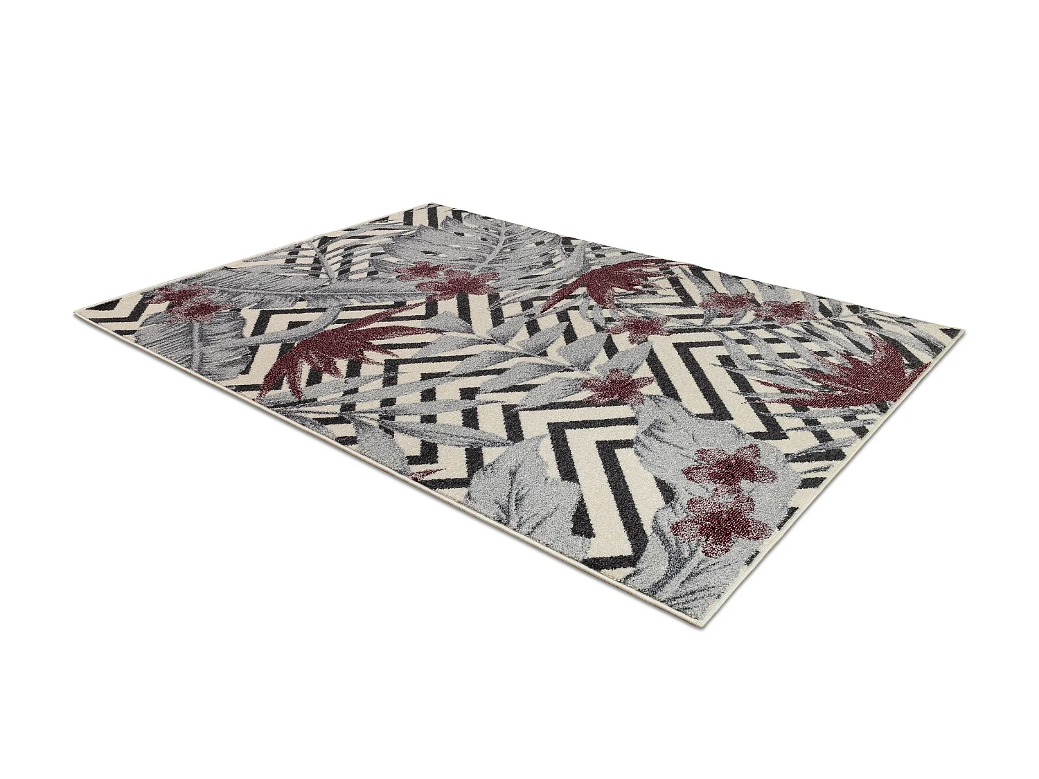 Tapijt HEOS 78540 crème / kastanjebruin blad motief JUNGLE 120x170 cm