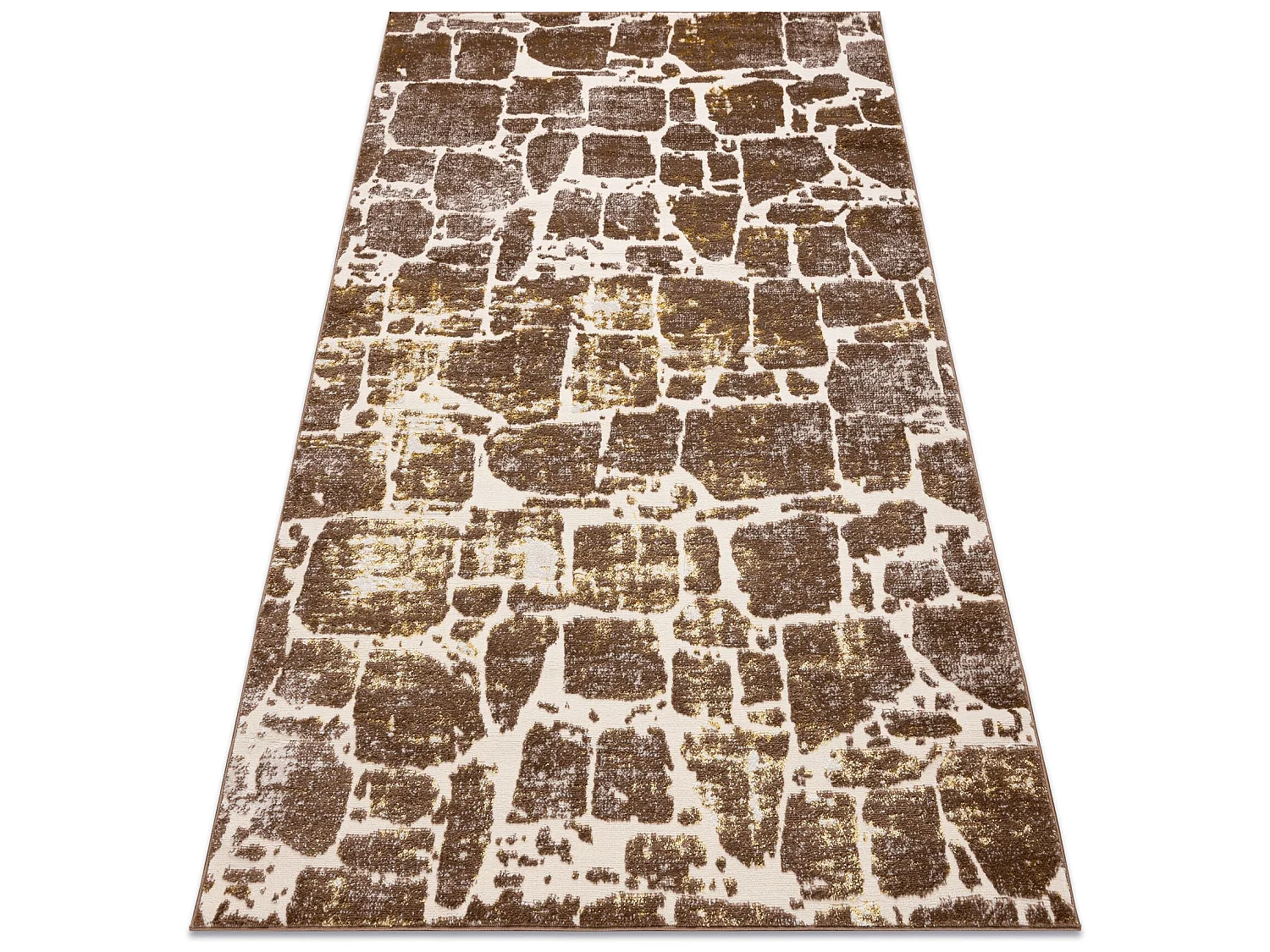 Tapijt MEFE modern 6184 Straatstenen , - Structureel, twee poolhoogte  140x190 cm