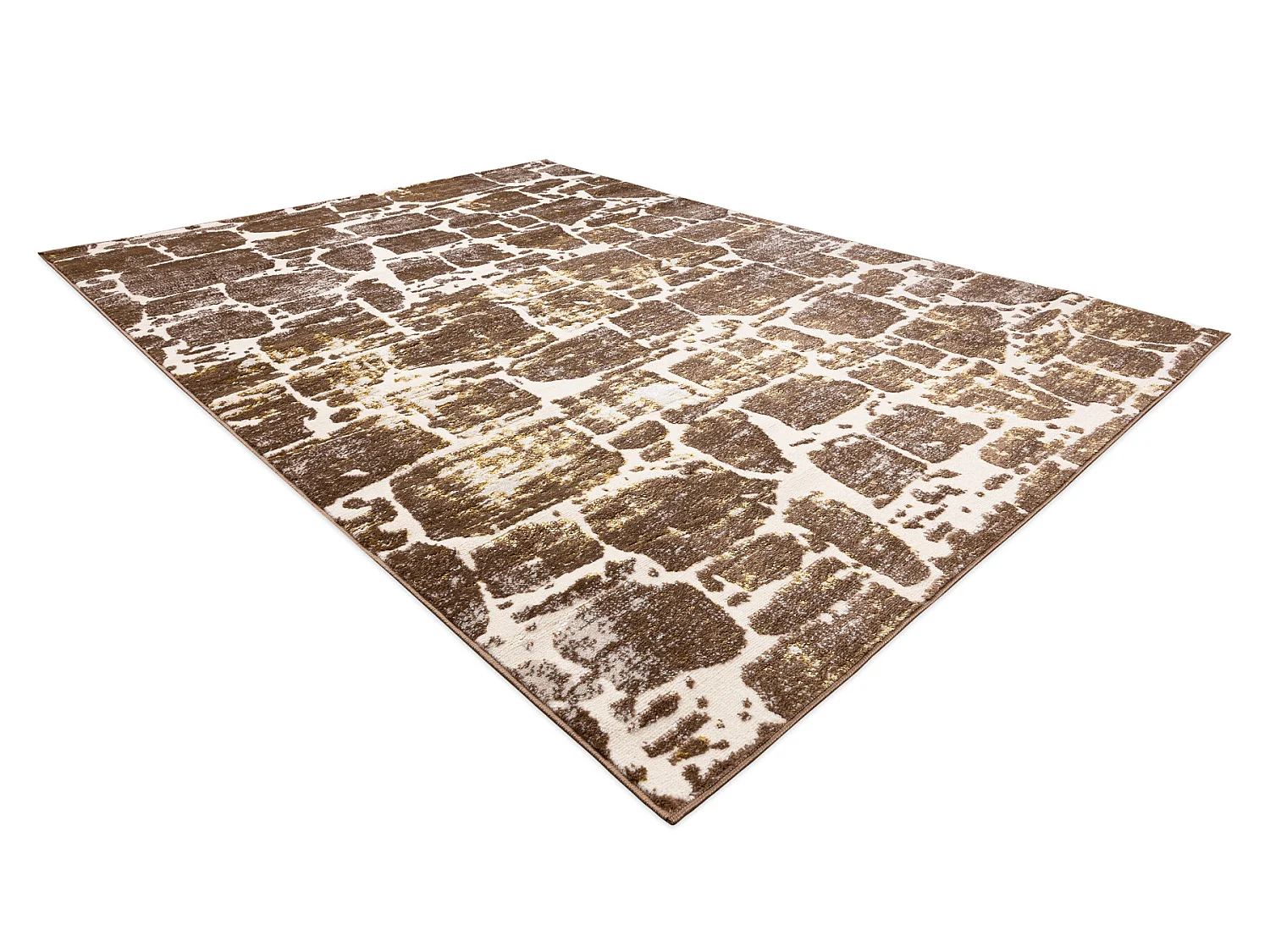 Tapijt MEFE modern 6184 Straatstenen , - Structureel, twee poolhoogte  140x190 cm