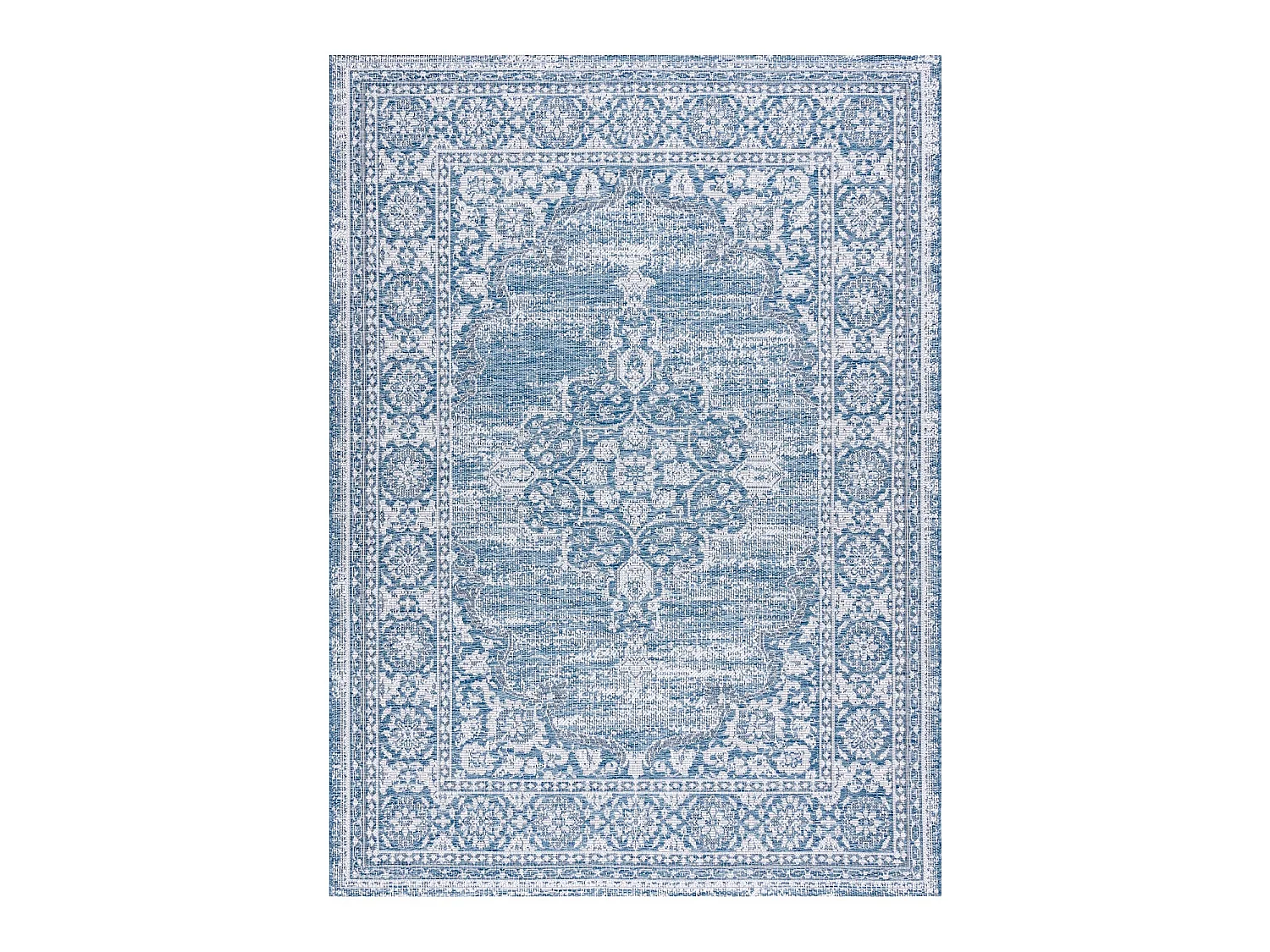 Tapis EN CORDE SIZAL LOFT 21213 Ornement bleu / argentin / ivoire 80x150 cm