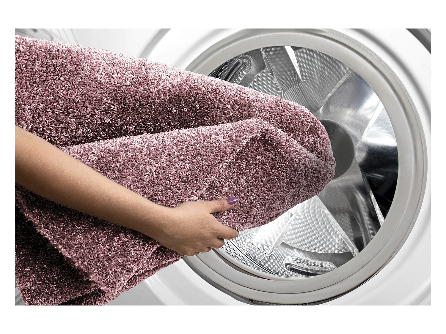 Tapis moderne lavable ILDO 71181020 rose 140x190 cm