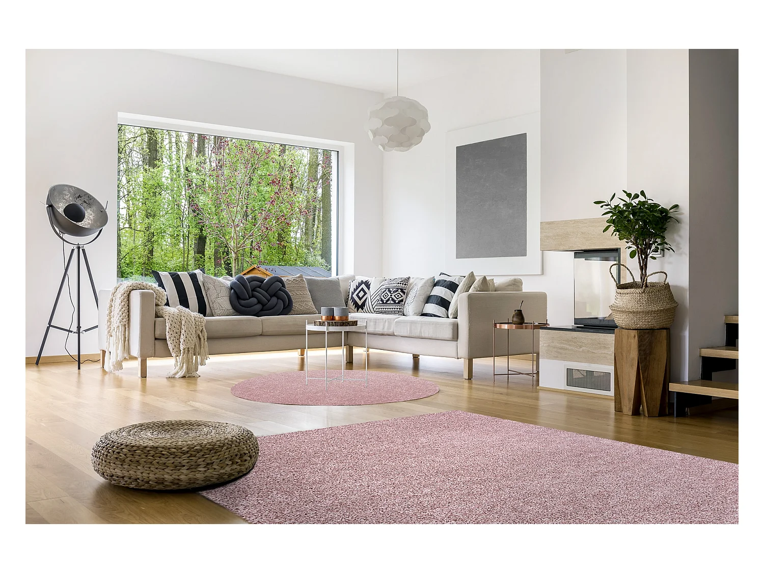 Tapis moderne lavable ILDO 71181020 rose 140x190 cm