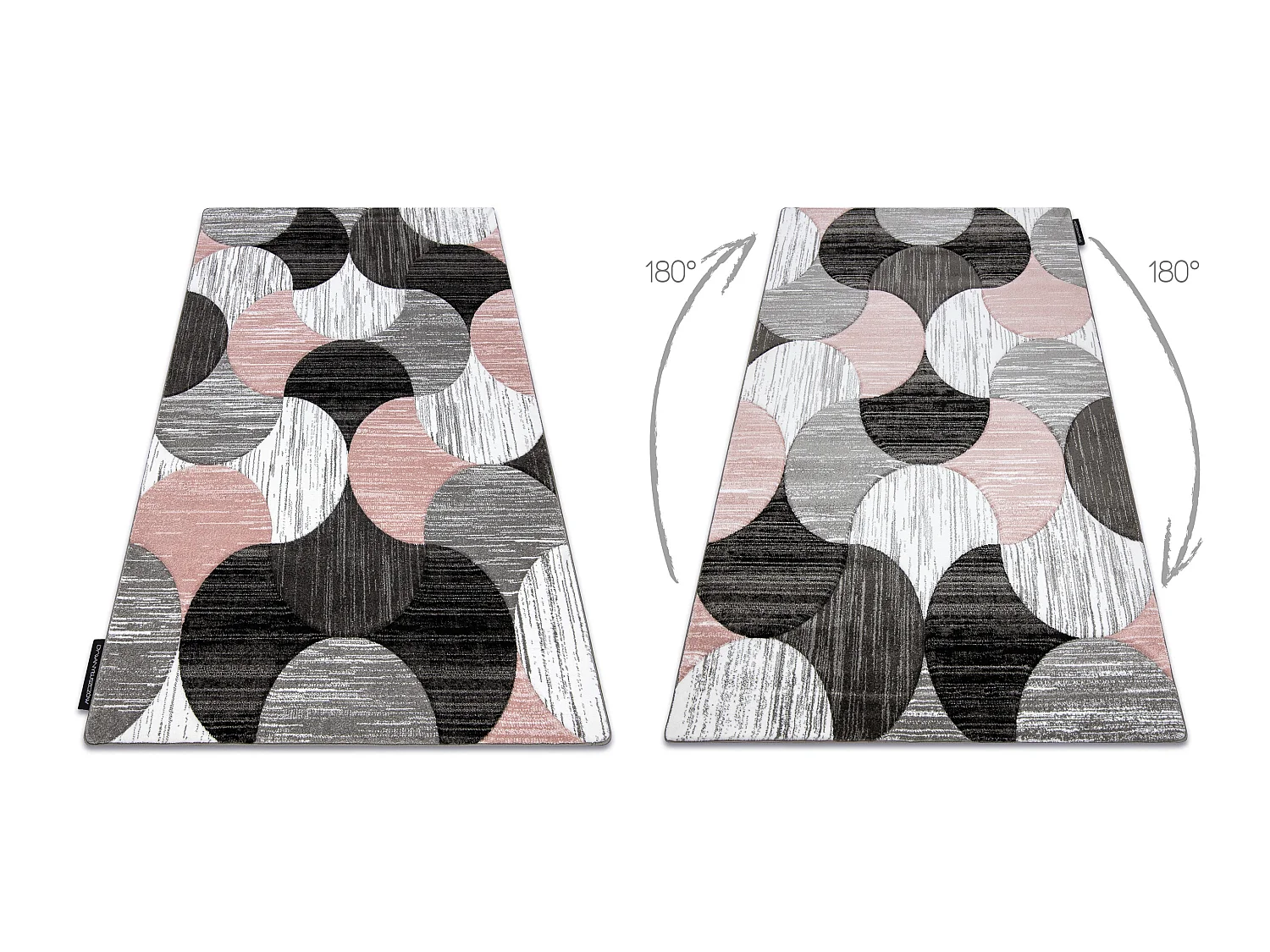 Tapis ALTER Geo coquillages rose 200x290 cm