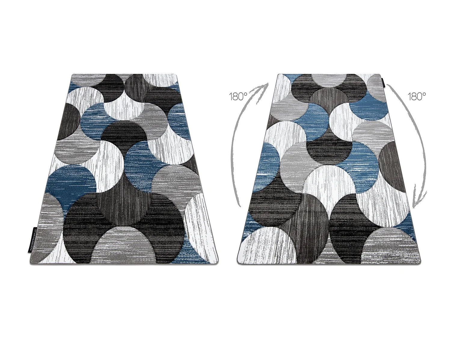 Tapis ALTER Geo coquillages bleu 200x290 cm