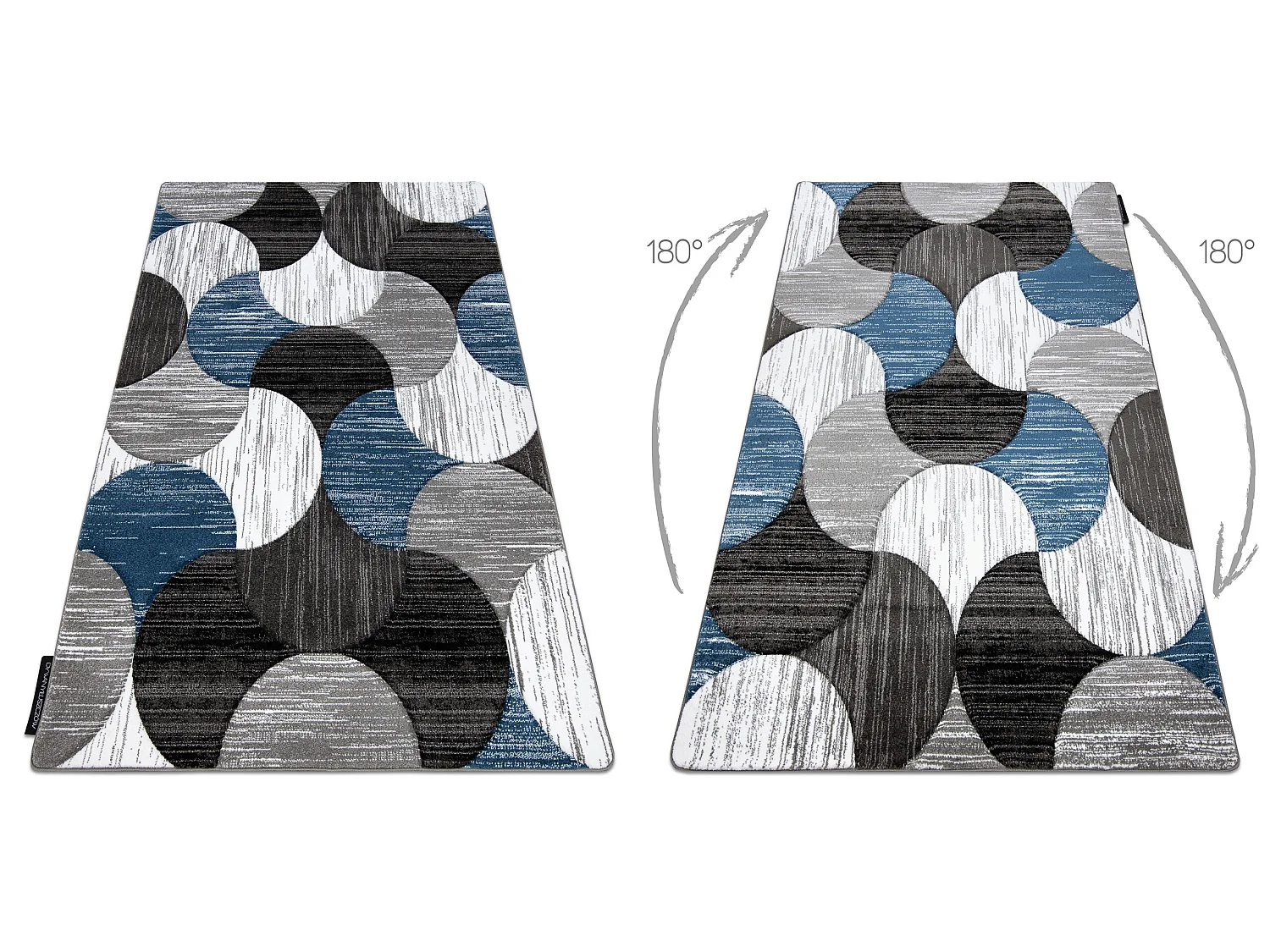 Teppich ALTER Geo Muscheln blau 200x290 cm