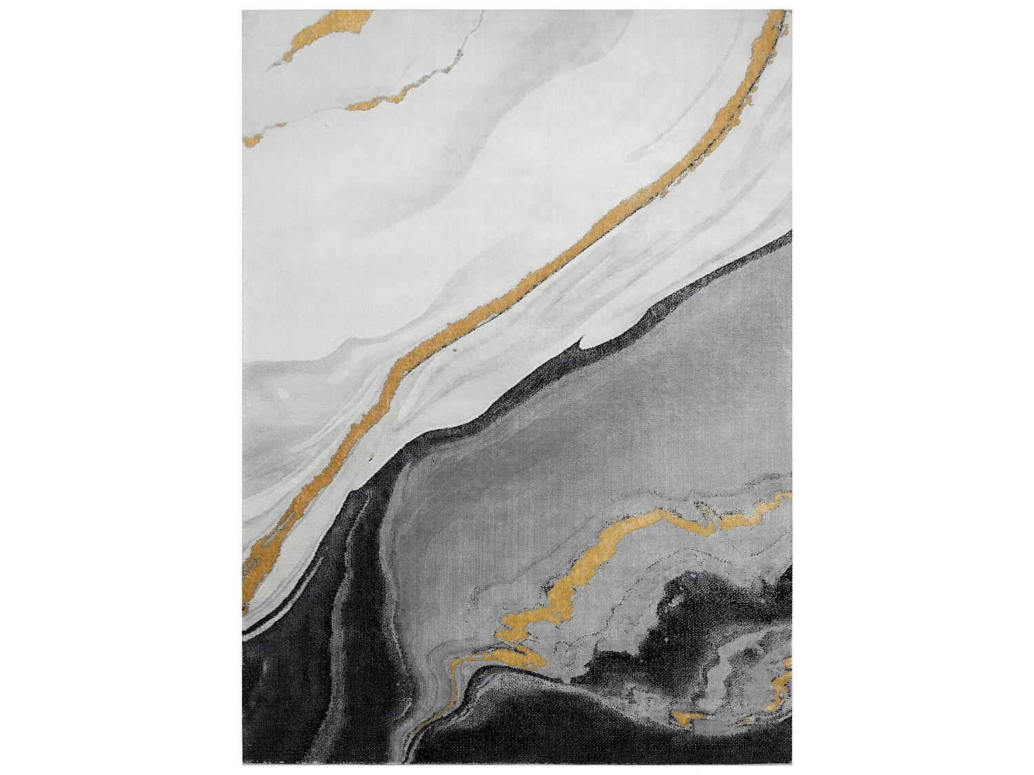 Exklusiv EMERALD Teppich 1017 glamour, stilvoll Marmor schwarz / gold 120x170 cm