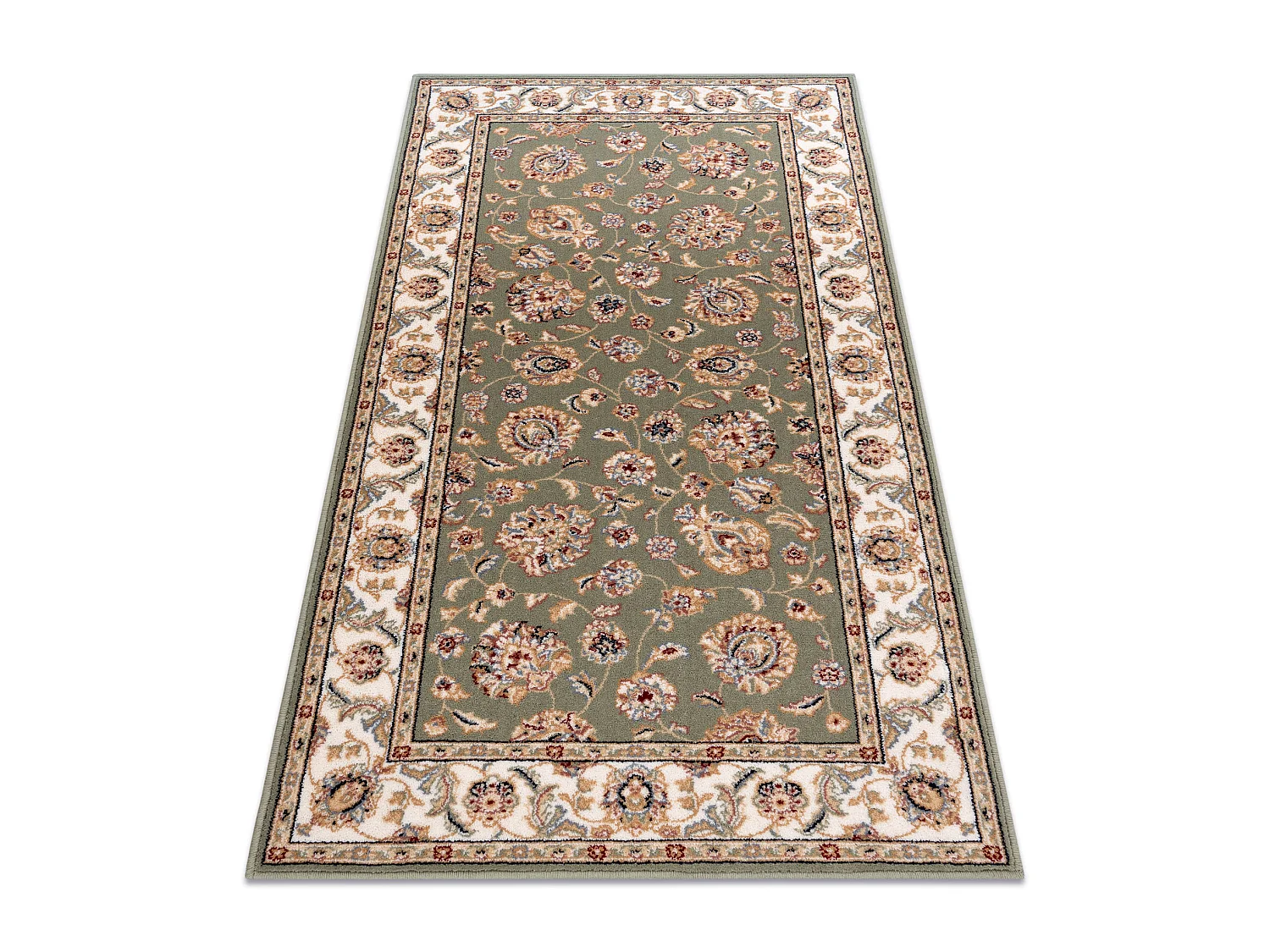Tapis NAIN Ornement, cadre 7338/51088 vert / beige 160x230 cm