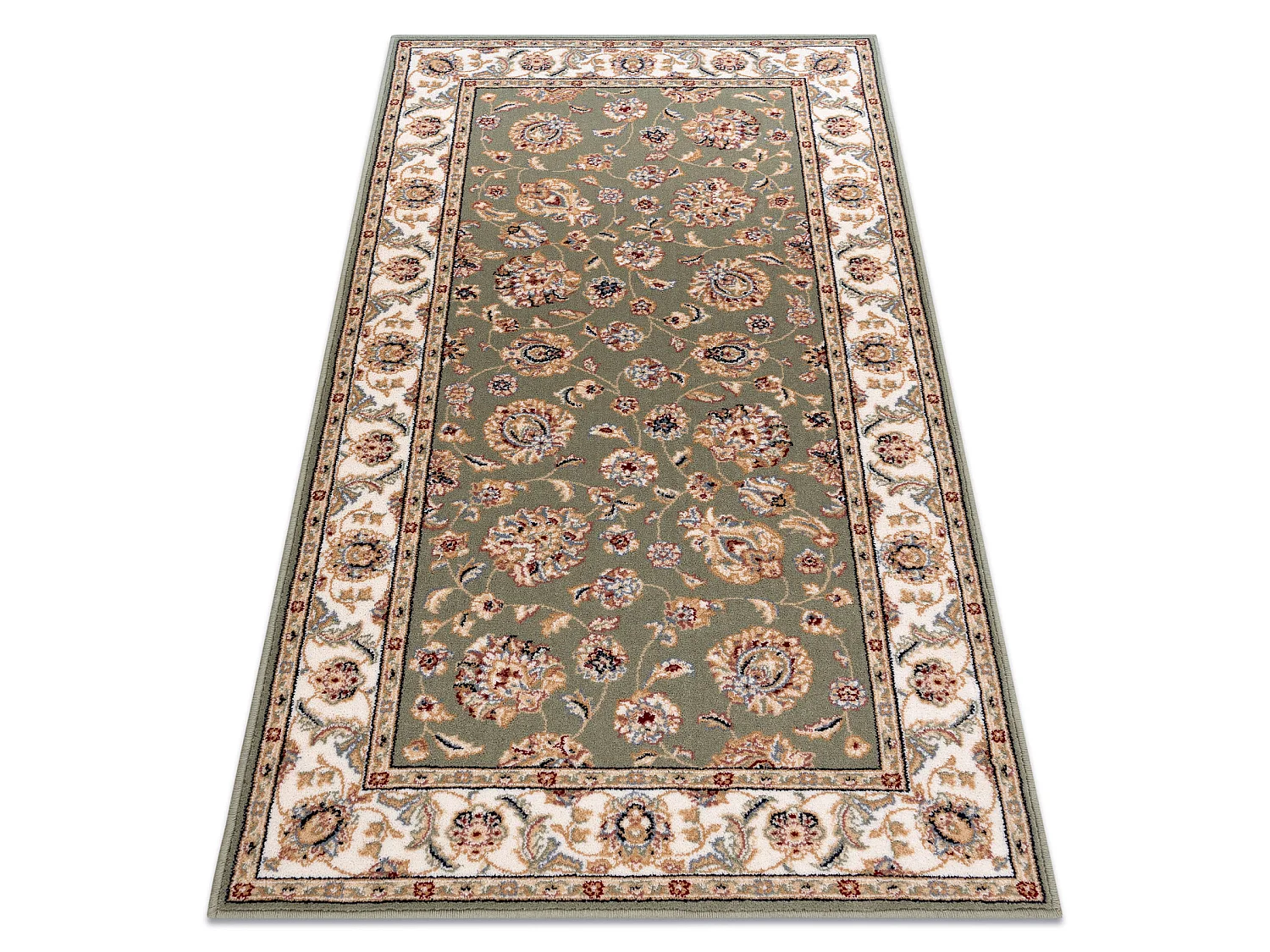 Tapis NAIN Ornement, cadre 7338/51088 vert / beige 160x230 cm