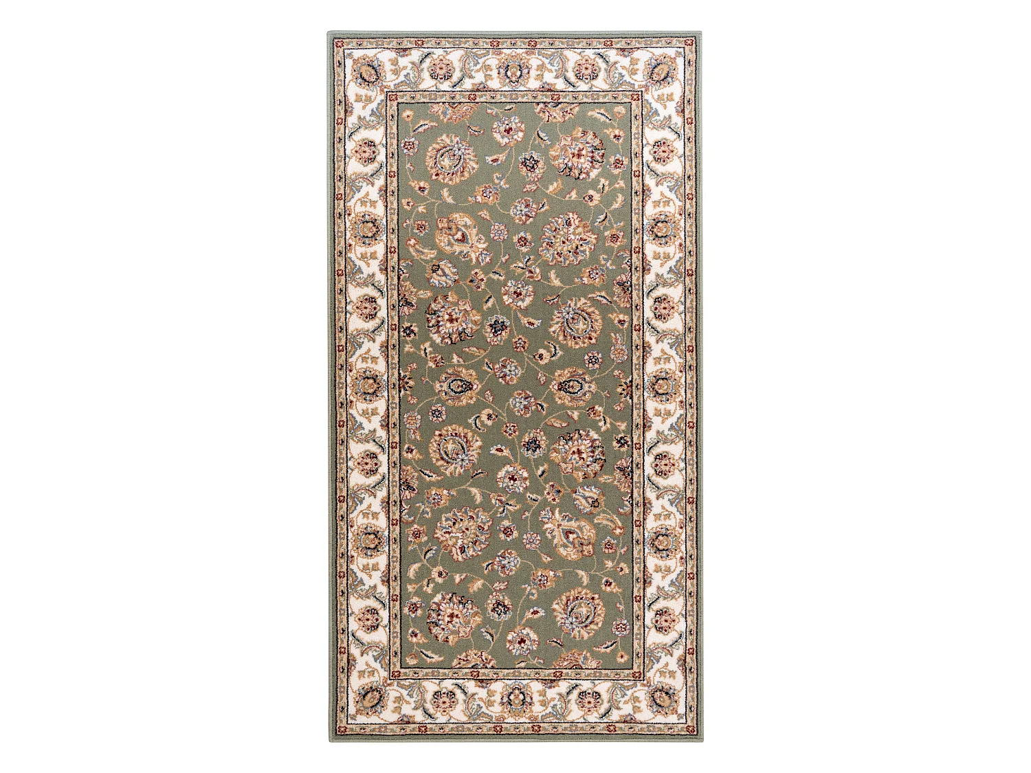 Tapis NAIN Ornement, cadre 7338/51088 vert / beige 160x230 cm