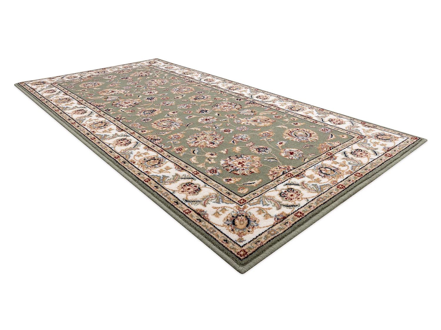 Tapis NAIN Ornement, cadre 7338/51088 vert / beige 160x230 cm