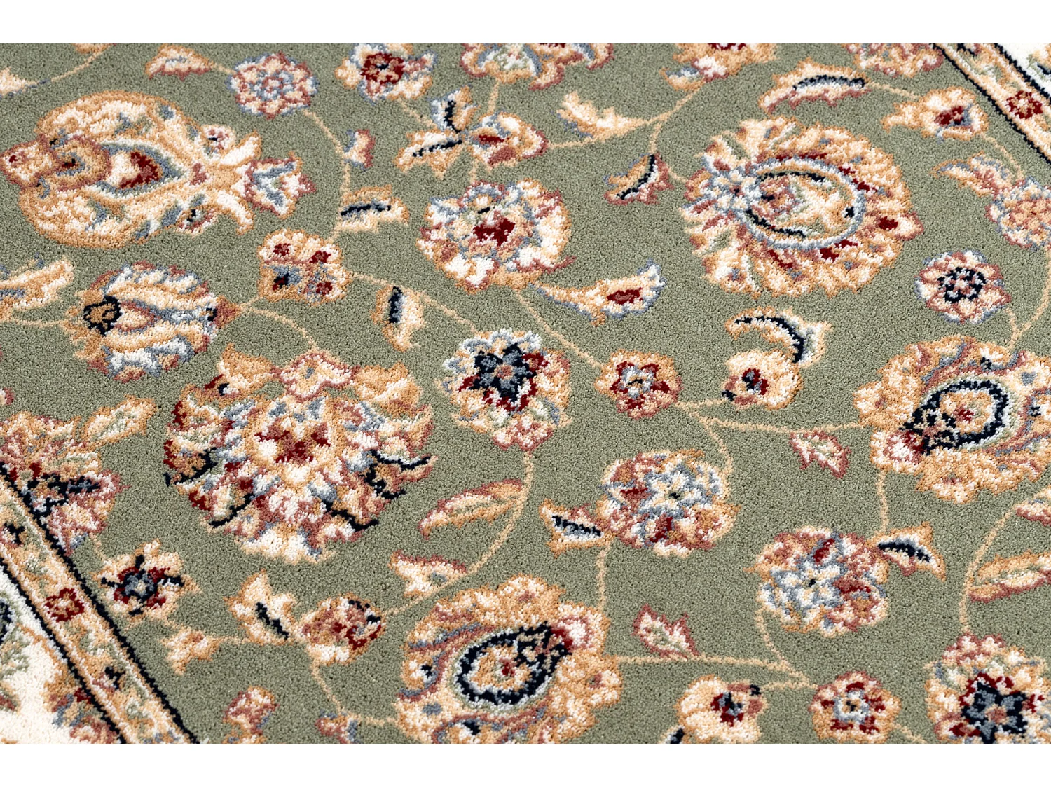 Tapis NAIN Ornement, cadre 7338/51088 vert / beige 160x230 cm