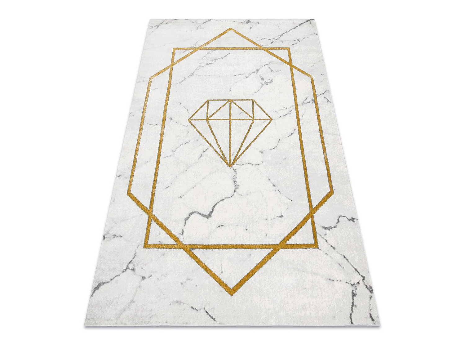 Tapis EMERALD exclusif 1019 glamour, élégant diamant, marbre crème  120x170 cm