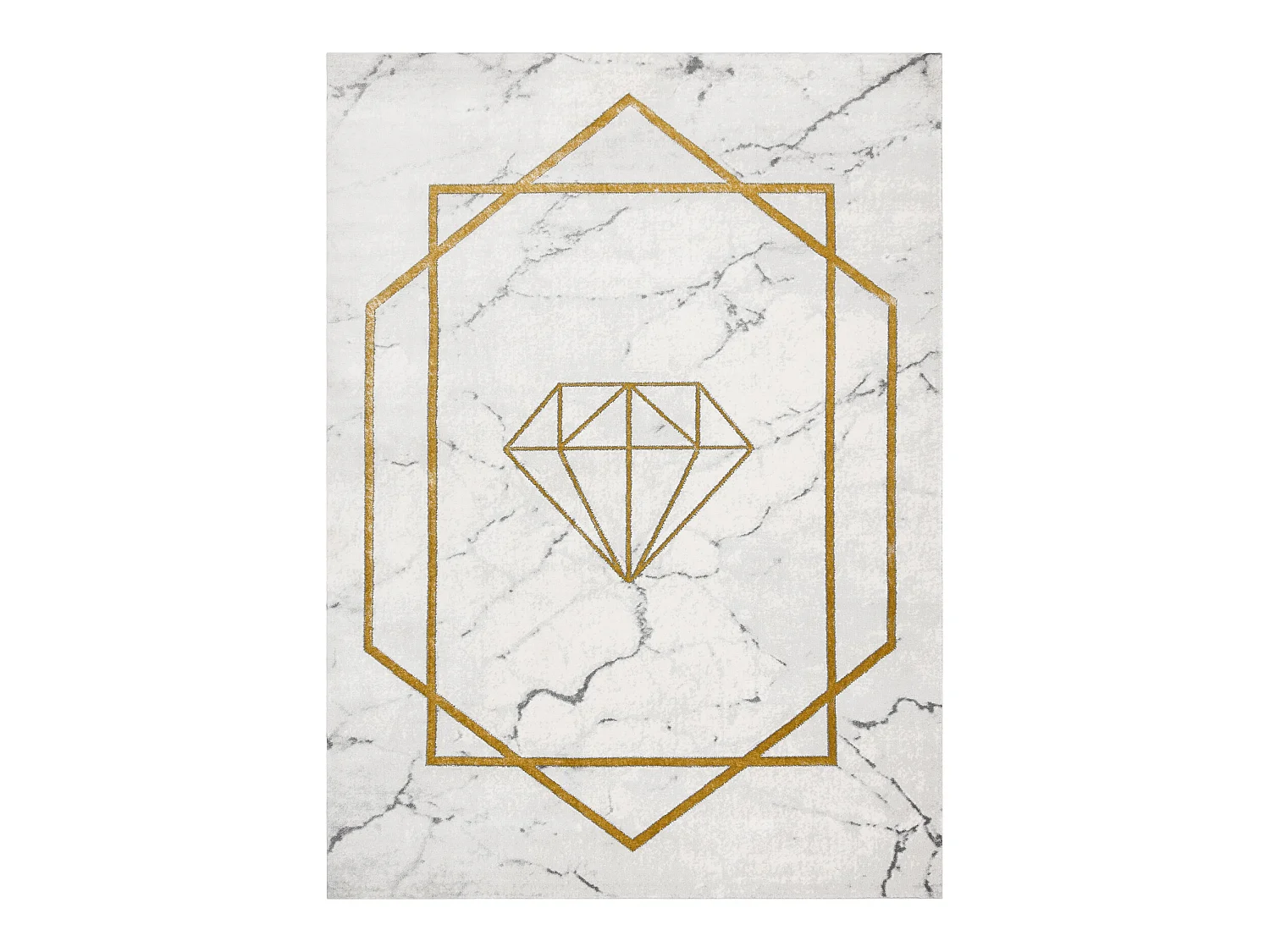 Tapijt EMERALD exclusief 1019 glamour, stijlvol diamant, marmer room / 120x170 cm