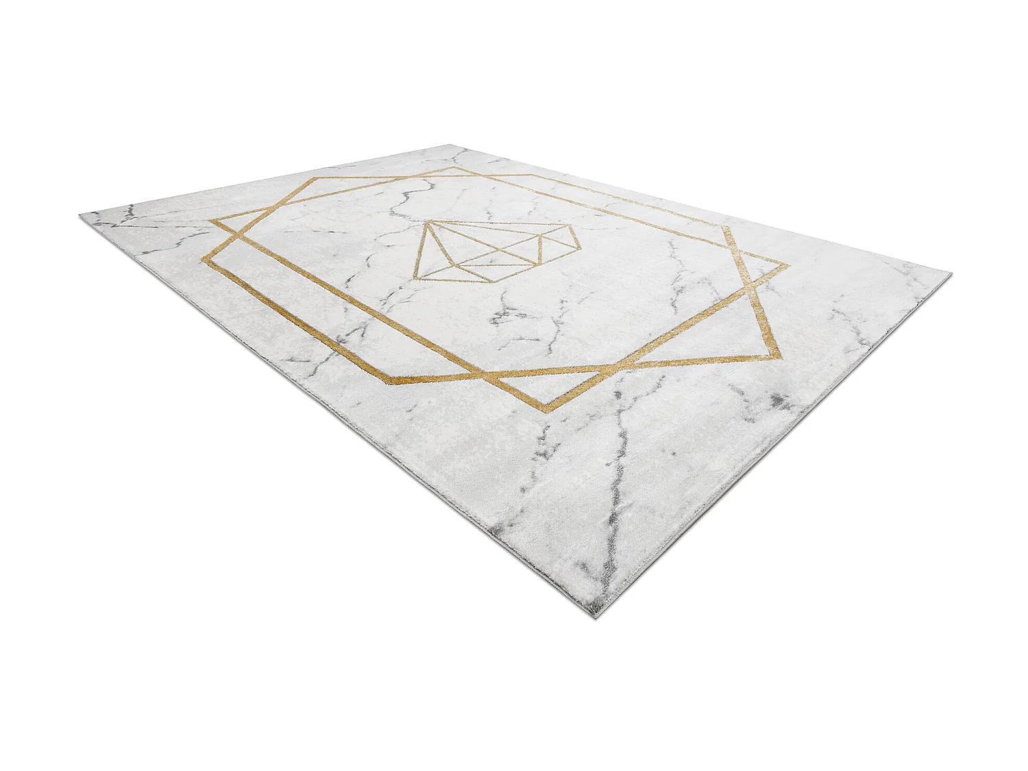 Tapijt EMERALD exclusief 1019 glamour, stijlvol diamant, marmer room / 120x170 cm