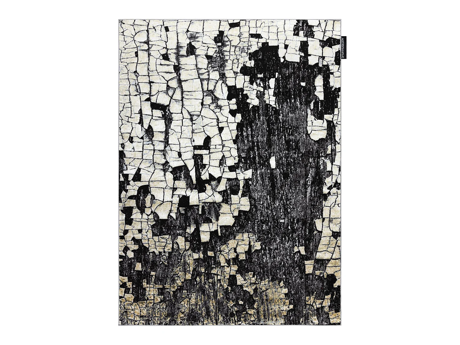 Tapijt DE LUXE modern 2079 Straatstenen, bakstenen - Structureel goud  140x190 cm