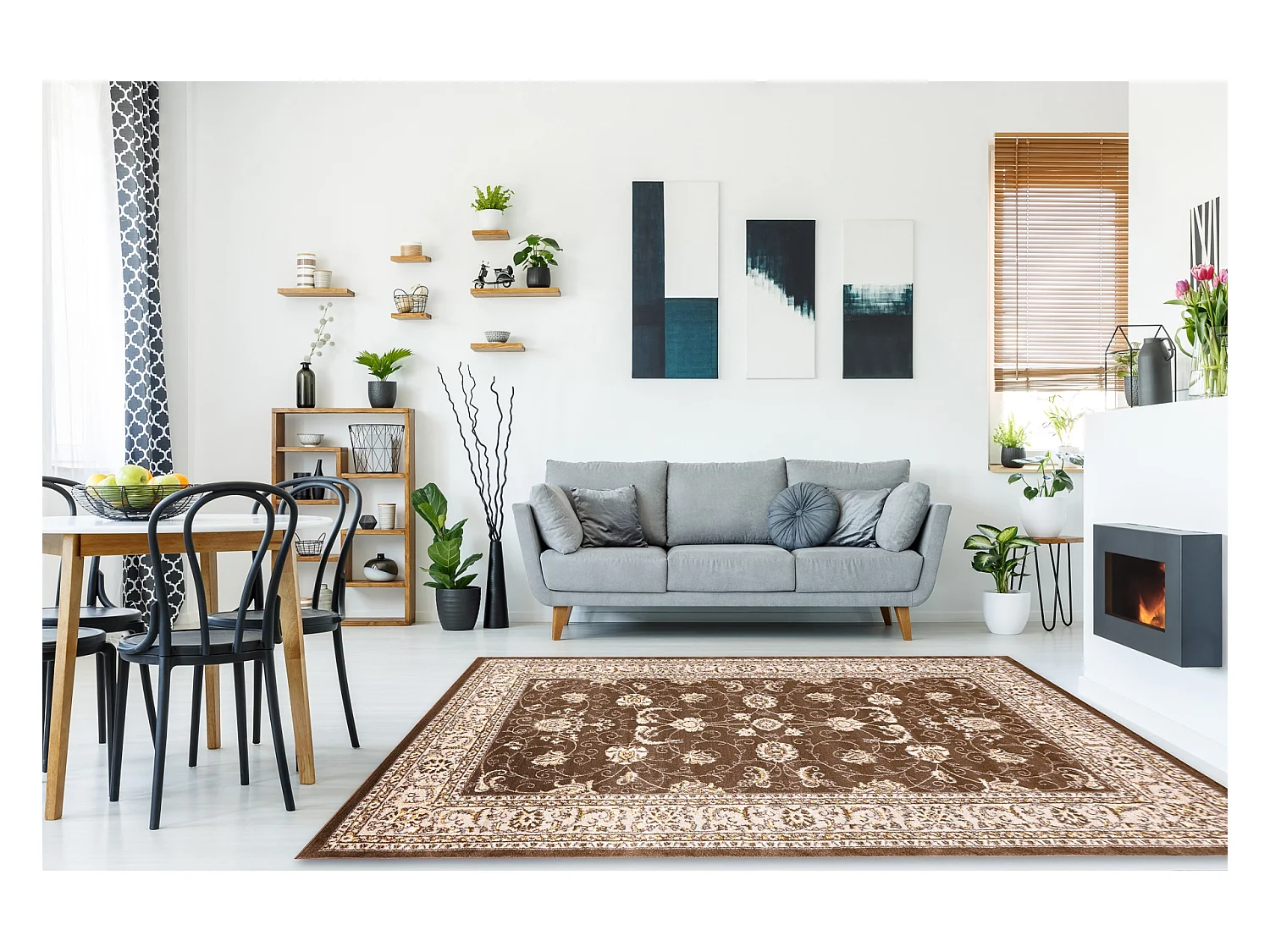 Tapijt MEFE modern 2312 Ornament, kader - Structureel, twee poolhoogte 120x170 cm