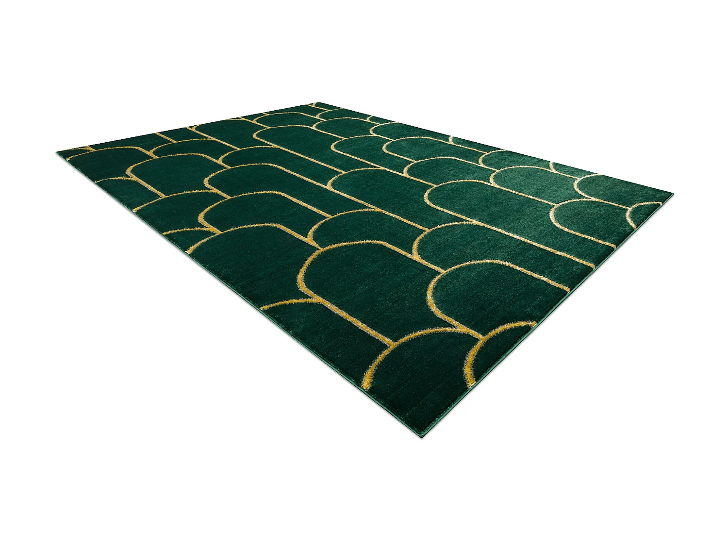 Tapis EMERALD exclusif 1021 glamour, élégant art deco, bouteille ver 80x150 cm