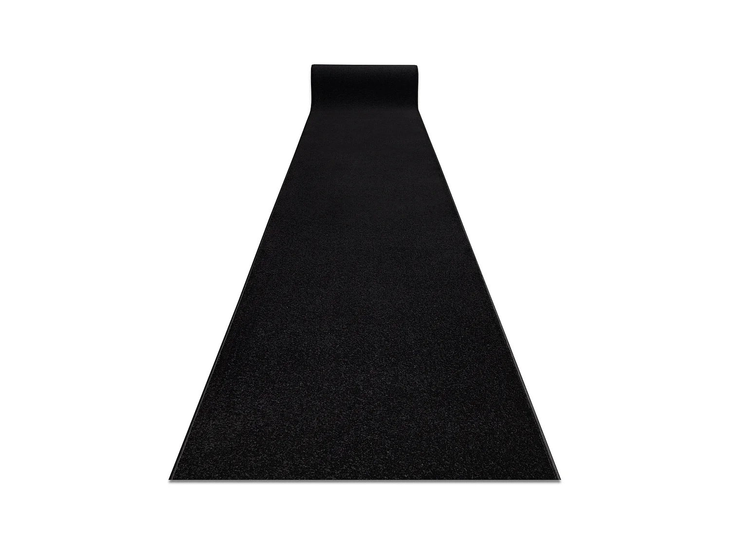 Tapis de couloir KARMEL plaine, une couleur noir 140x260 cm