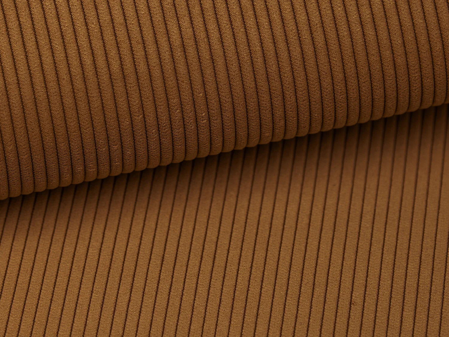 Konverterbar 3-personers sofa i fløjlsribbet terracotta TEODORA