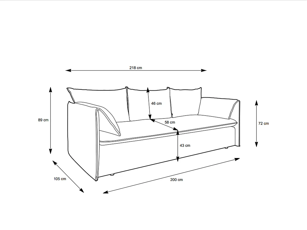 Konverterbar 3-personers sofa i fløjlsribbet terracotta TEODORA