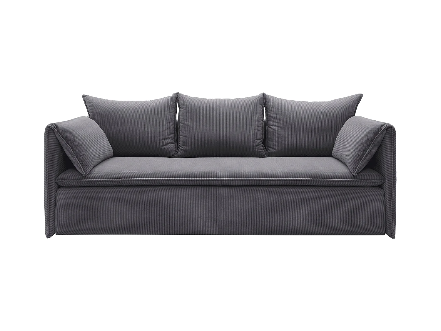 Sofá cama de 3 plazas de terciopelo azul gris TEODORA