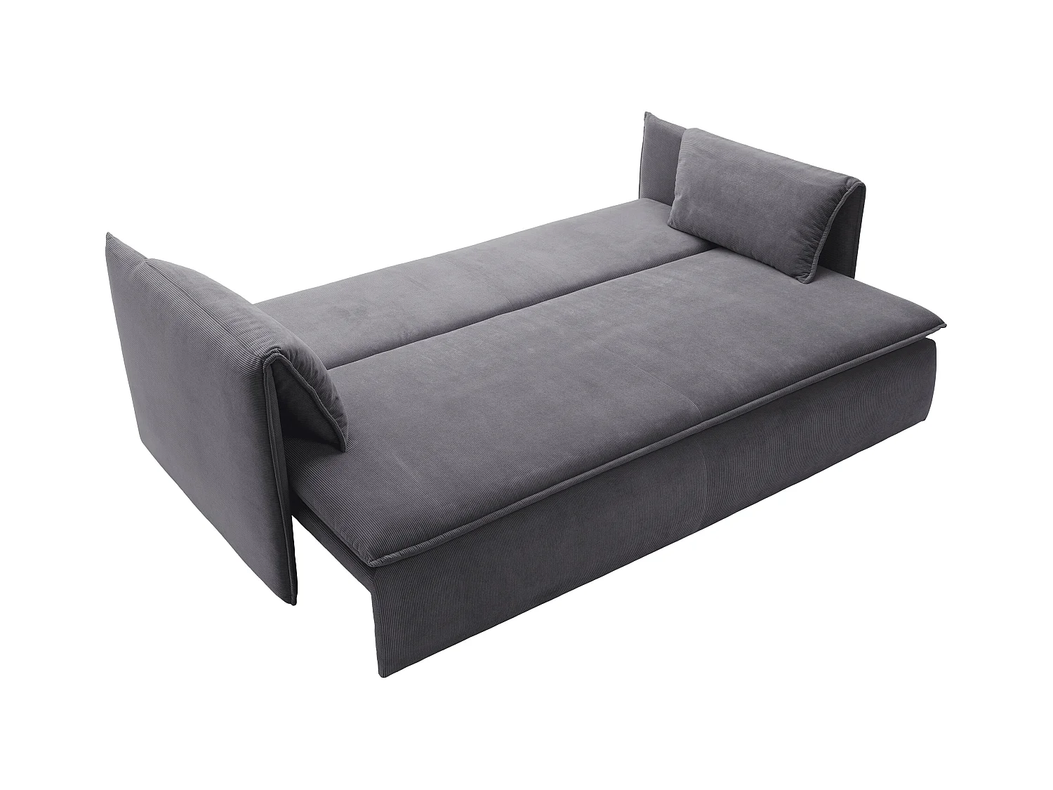Sofá cama de 3 plazas de terciopelo azul gris TEODORA
