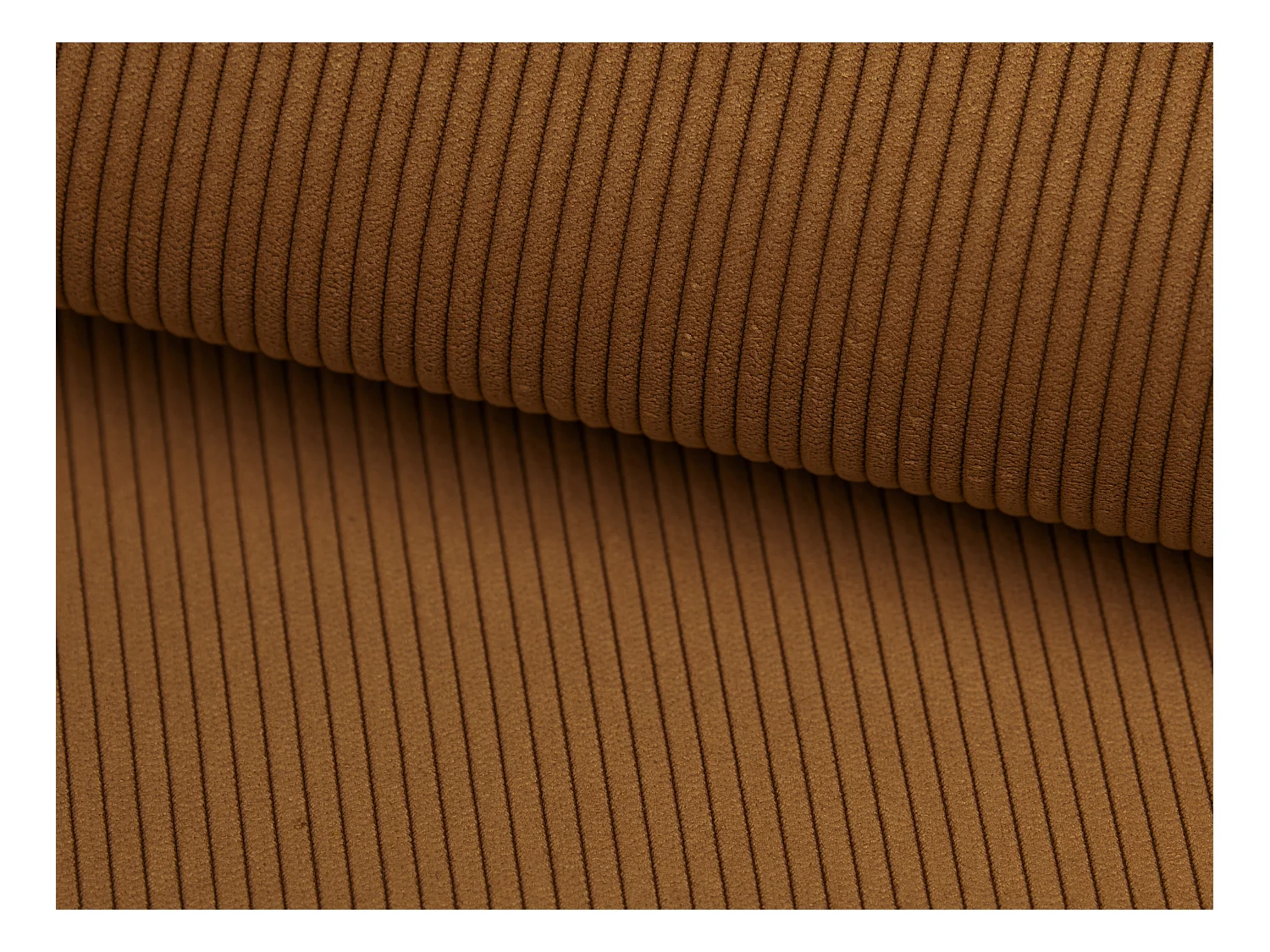 Ecksofa mit Schlaffunktion - Ecke links - Feincord - Terracotta - TEODORA