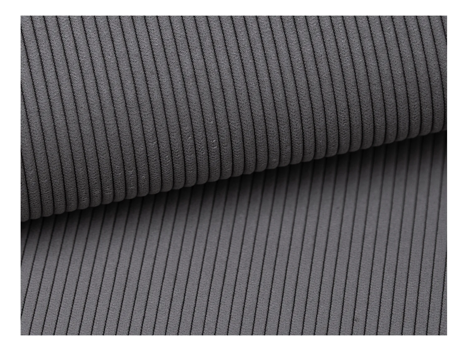 Sofá cama rinconera derecha de pana azul gris TEODORA