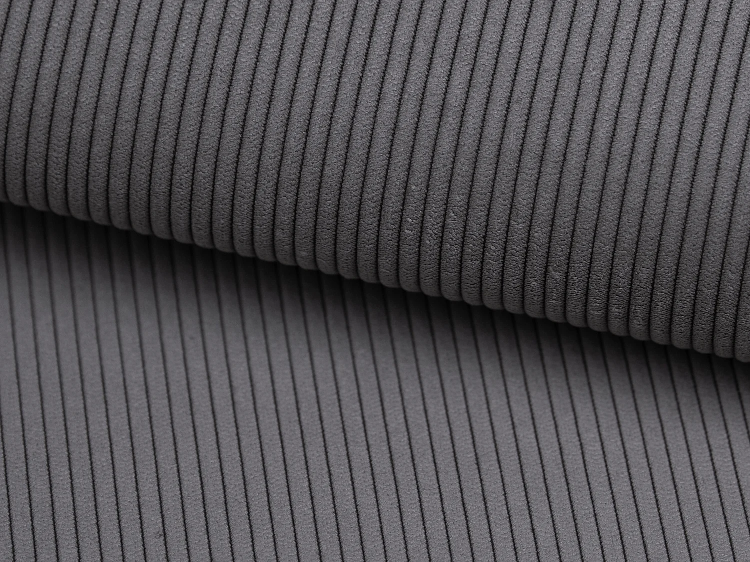 Divano letto in Velluto a coste sottili Blu Grigio - Angolo a sinistra - TEODORA