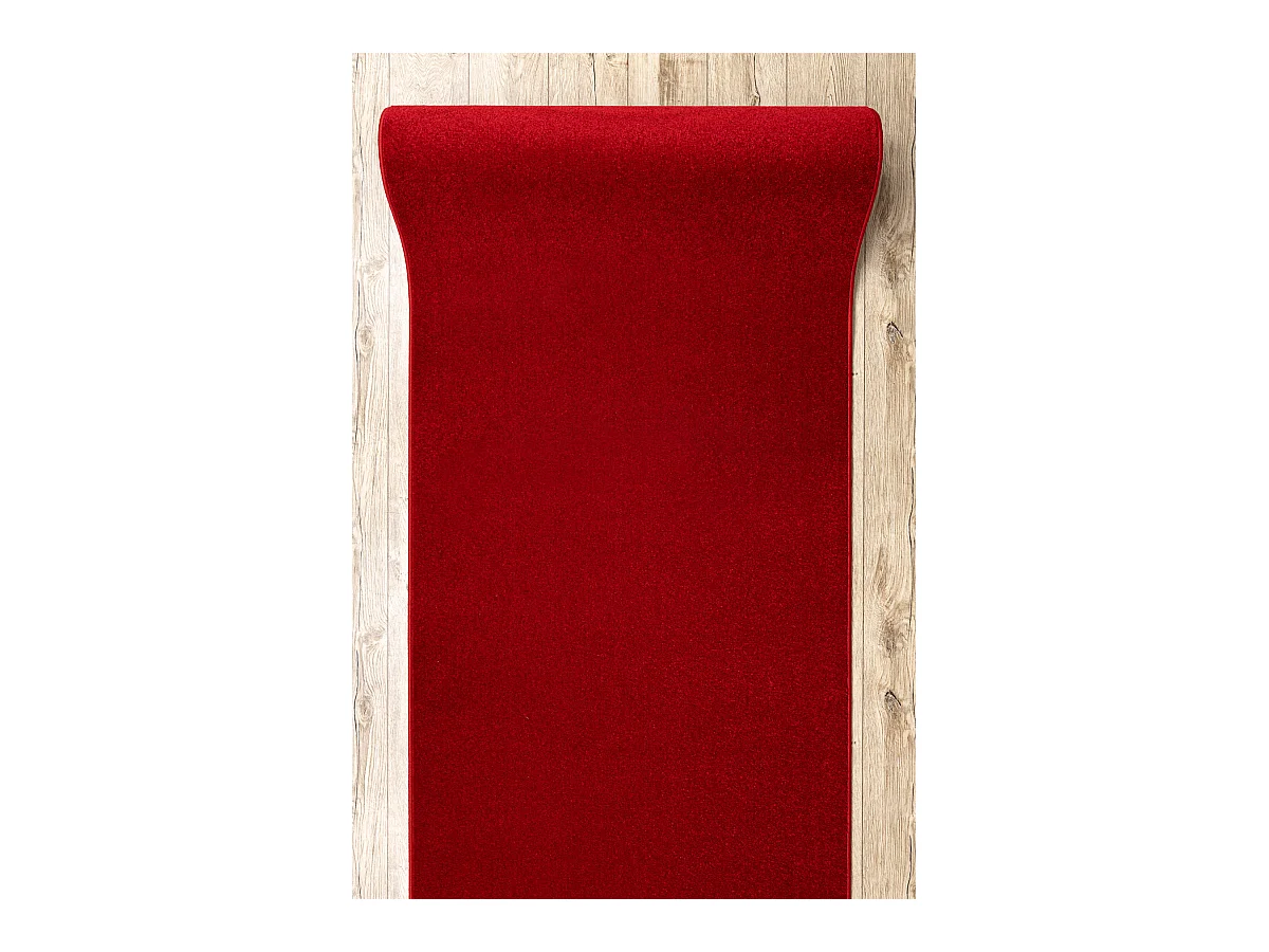 Tapis de couloir KARMEL plaine carmin / rouge 80x460 cm