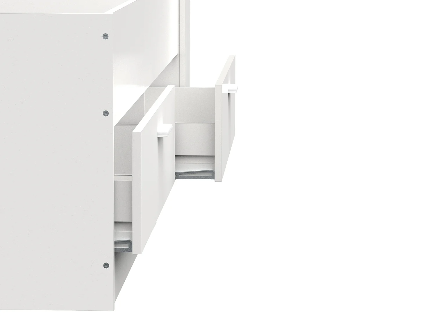 Säng 90 x 190 cm med lådor och förvaring - Färg: Vit - BORIS II