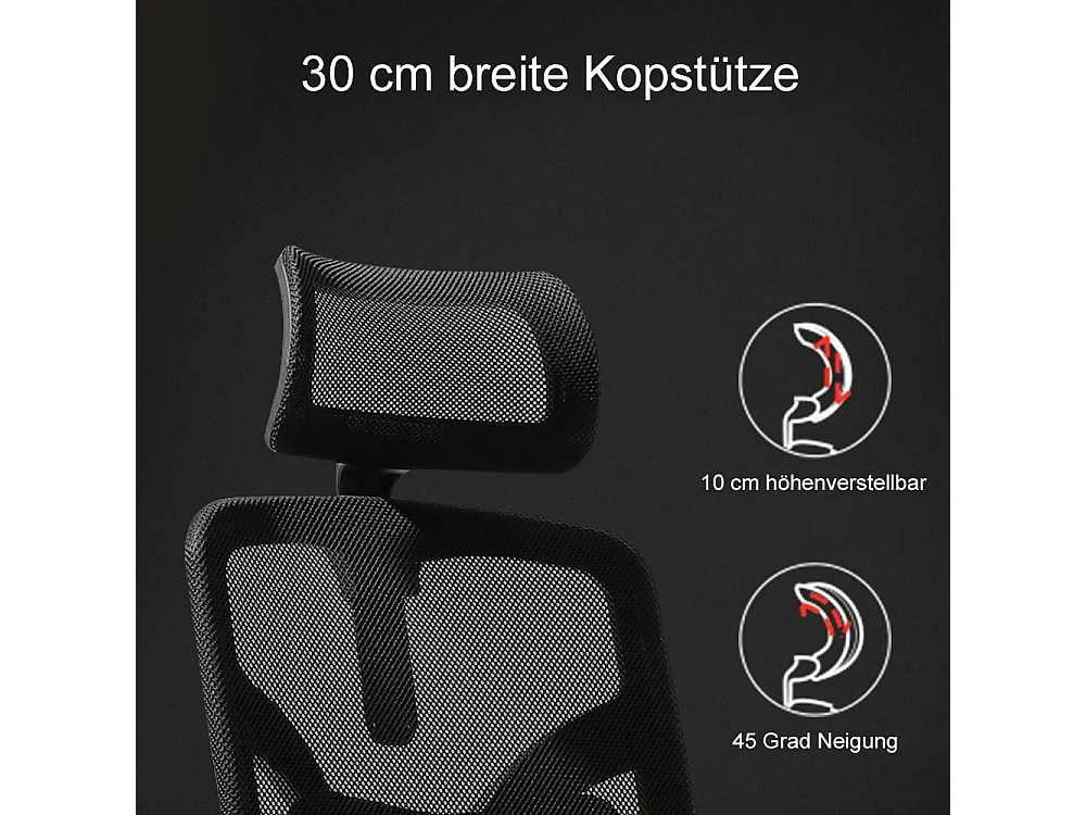 Bureaustoel SIHOO-J92,  zwart