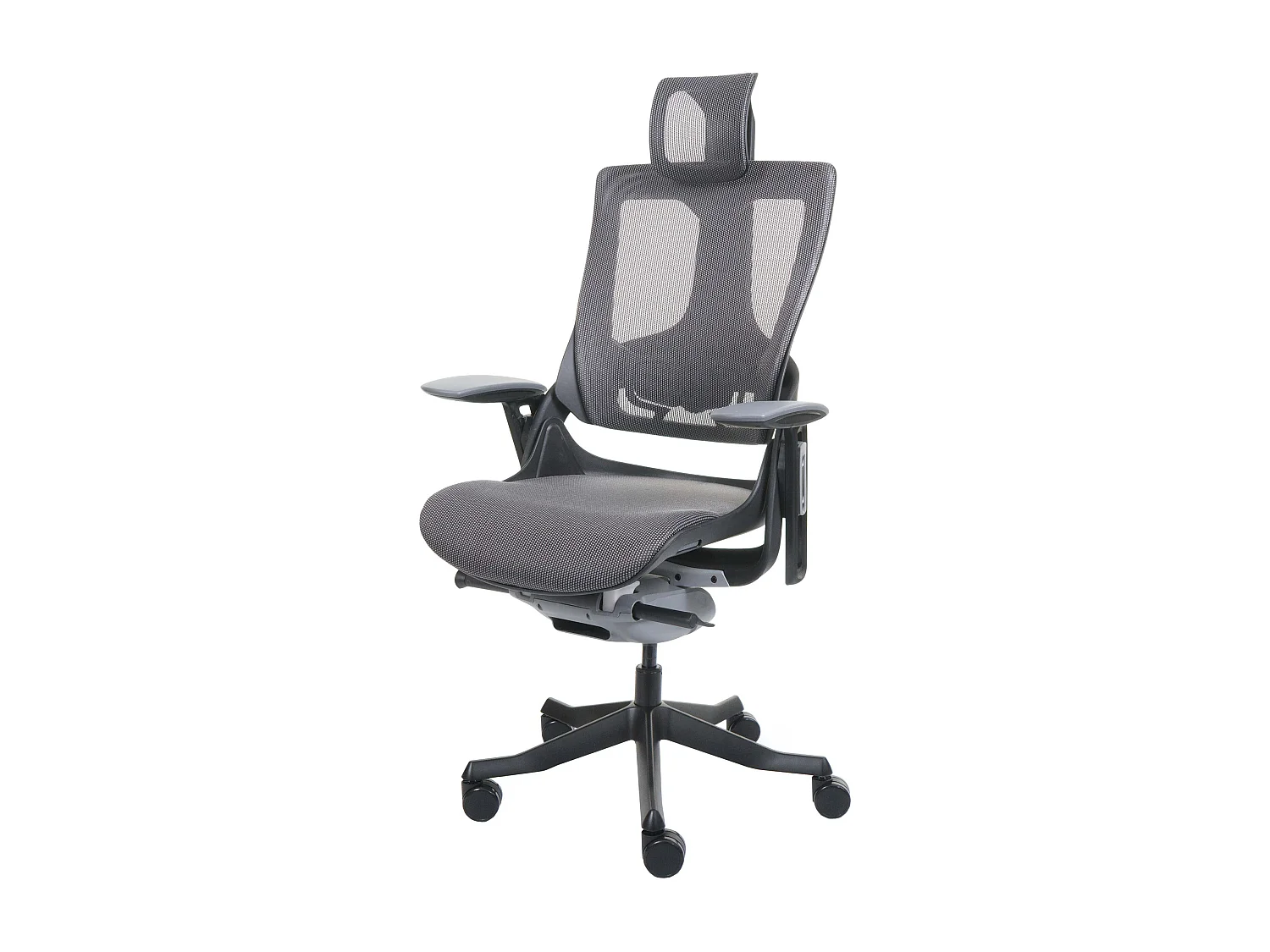 Chaise de bureau MERRYFAIR Adelaide,  noir-gris, piétement noir