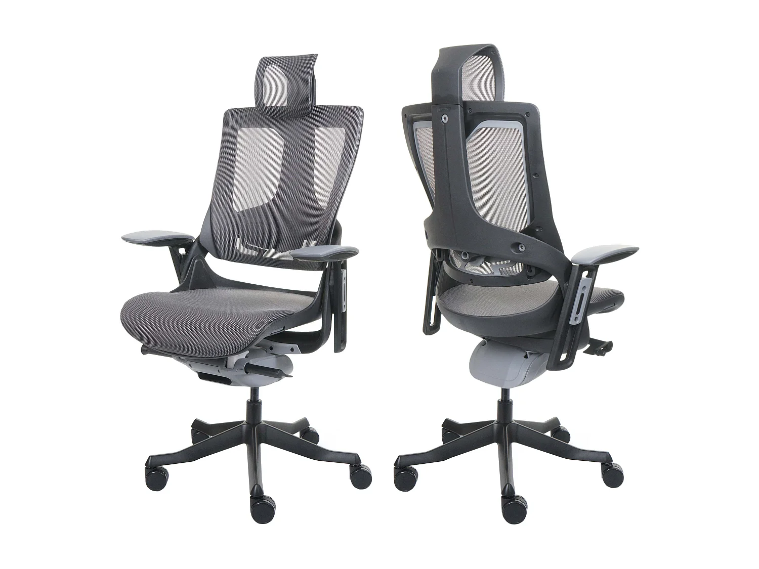 Chaise de bureau MERRYFAIR Adelaide,  noir-gris, piétement noir