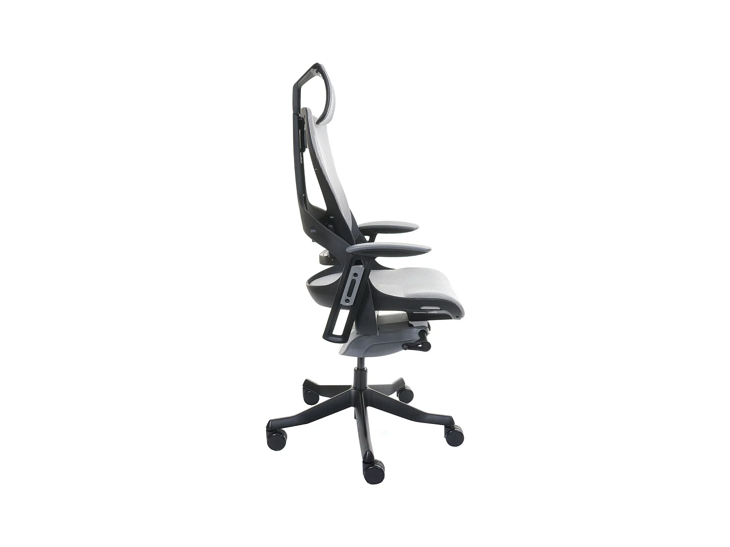 MERRYFAIR Adelaide bureaustoel,  wit-grijs, zwart frame