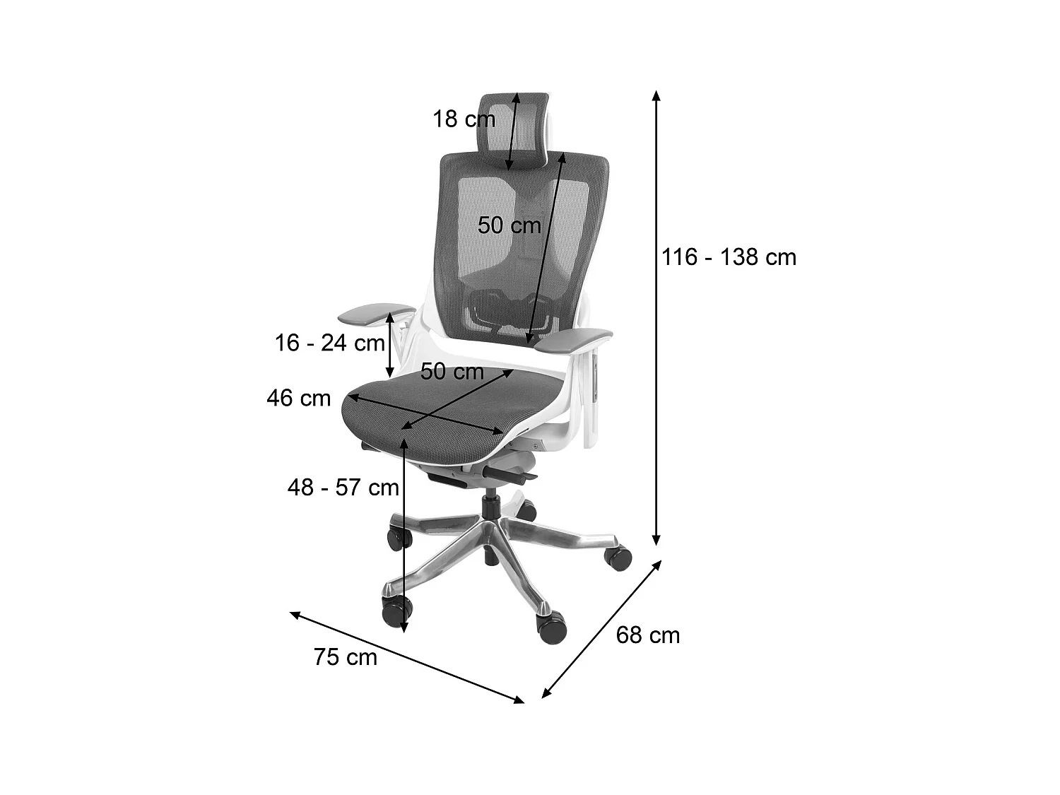 Silla de oficina MERRYFAIR Adelaide,  rojo