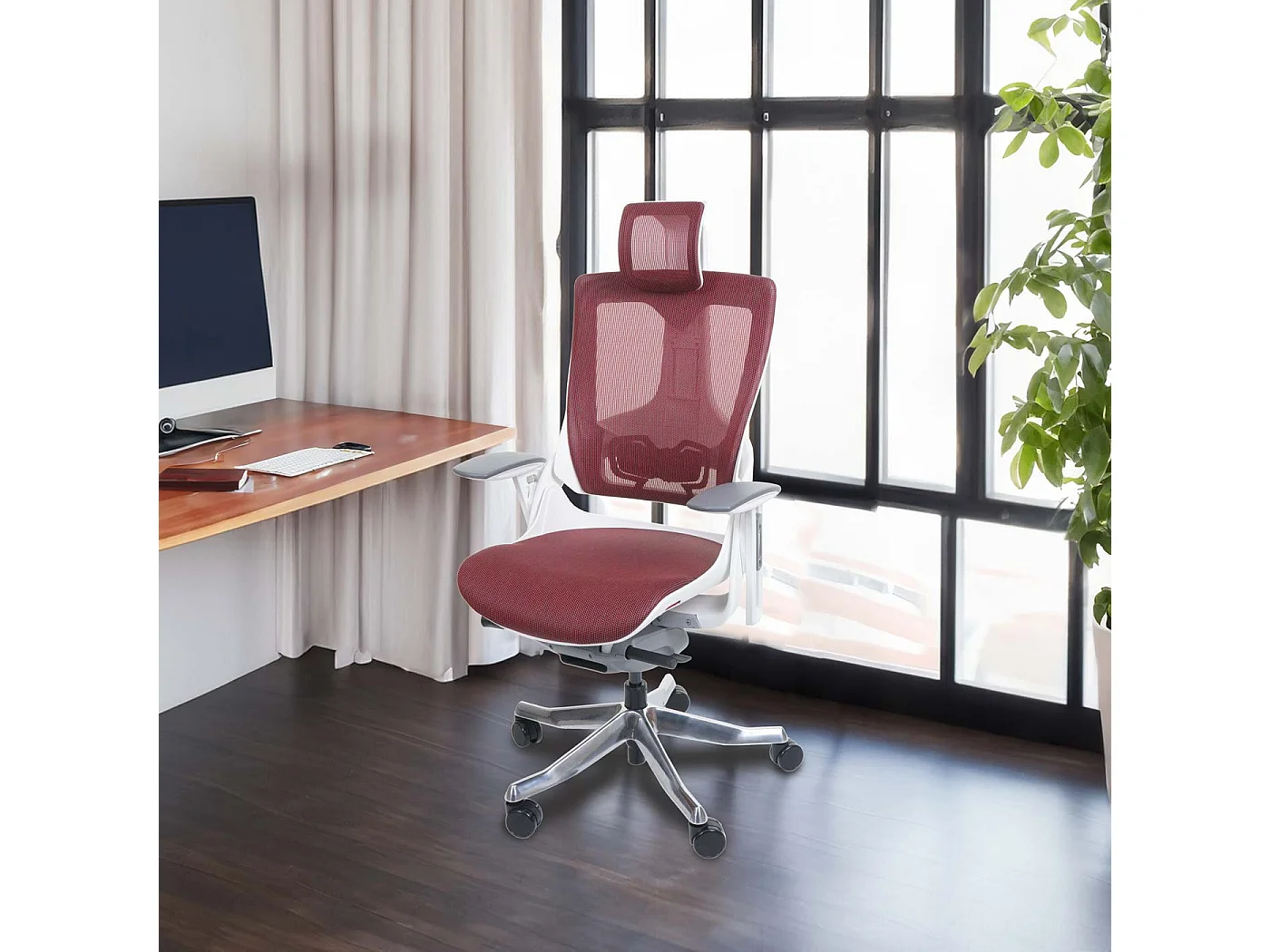 Chaise de bureau MERRYFAIR Adelaide,  rouge