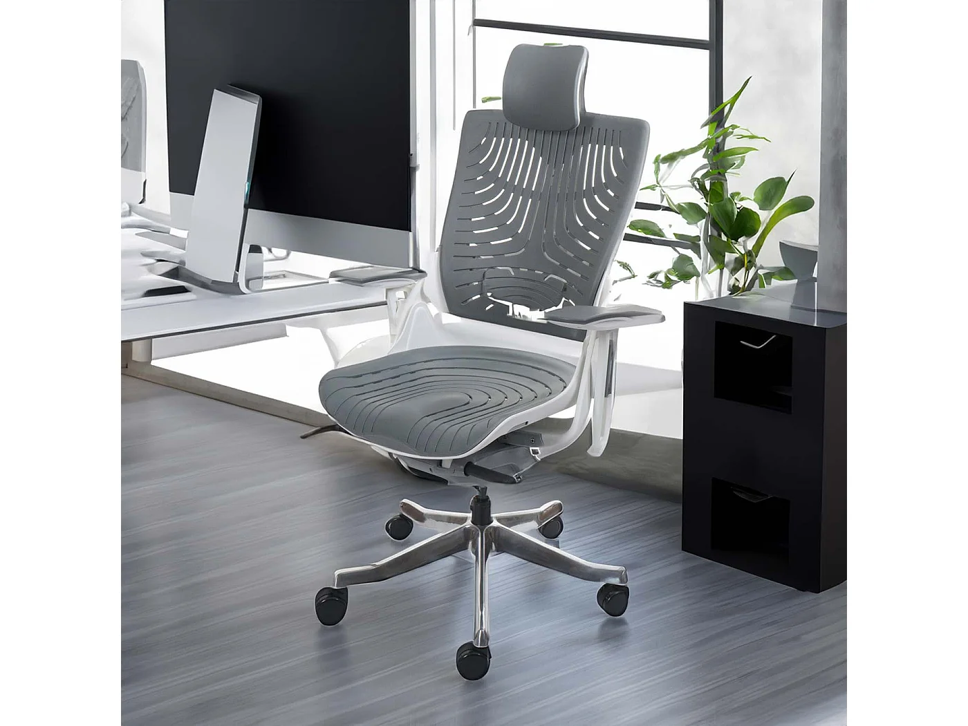 Chaise de bureau MERRYFAIR Adelaide 2b,  gris