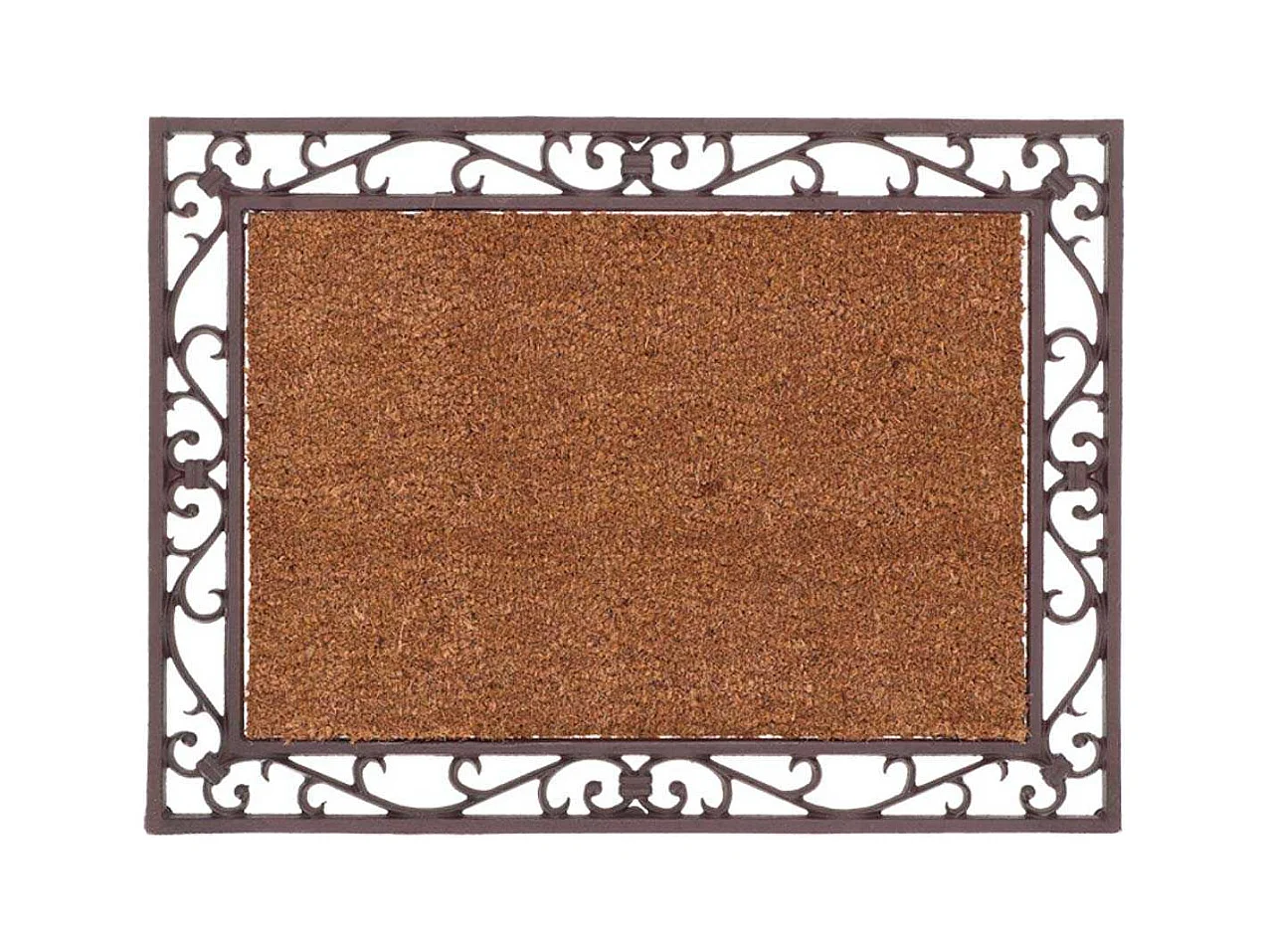 Paillasson antique en coco et fonte