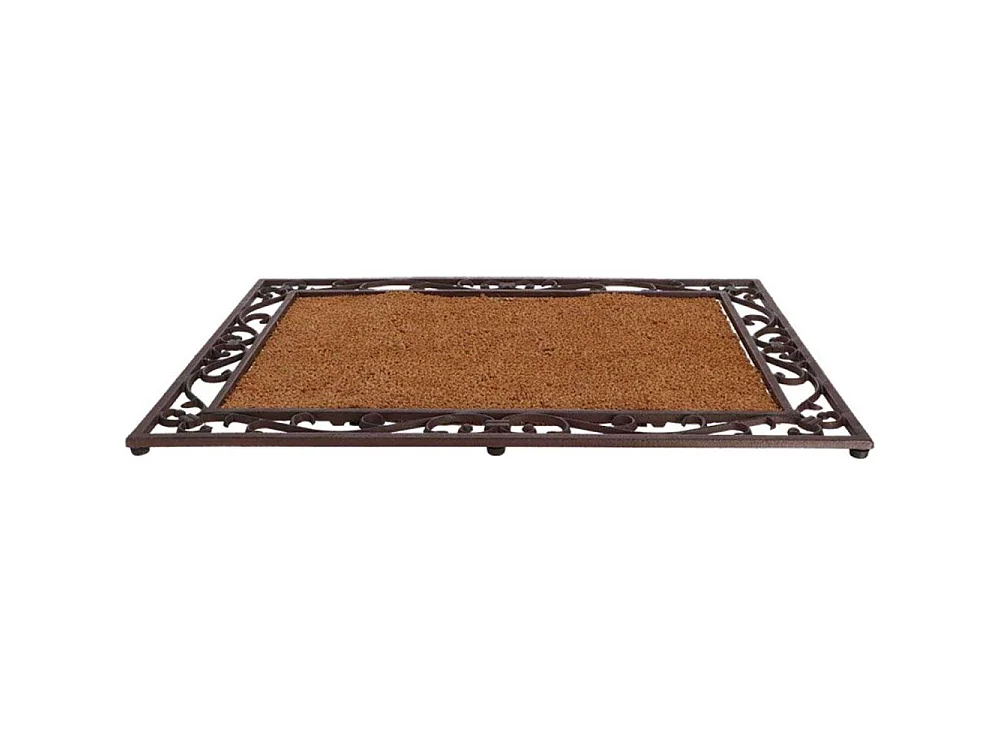 Paillasson antique en coco et fonte